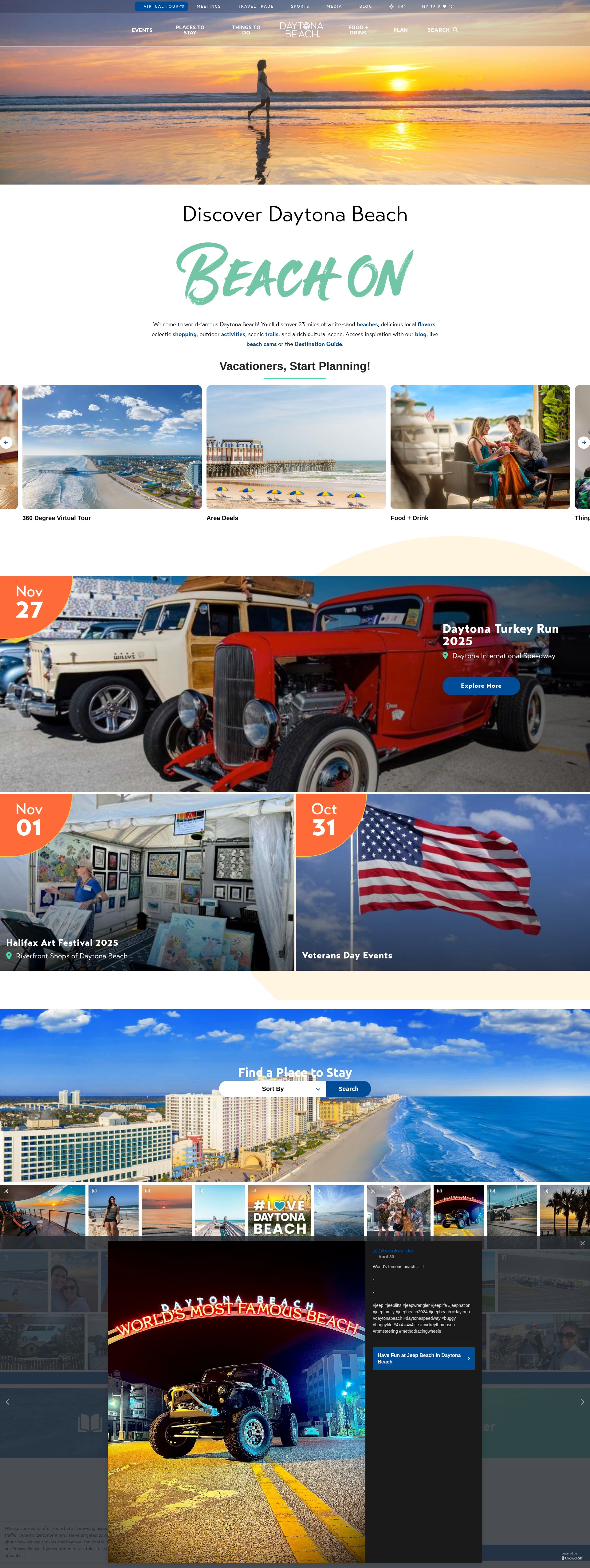 Screenshot of daytonabeach.com