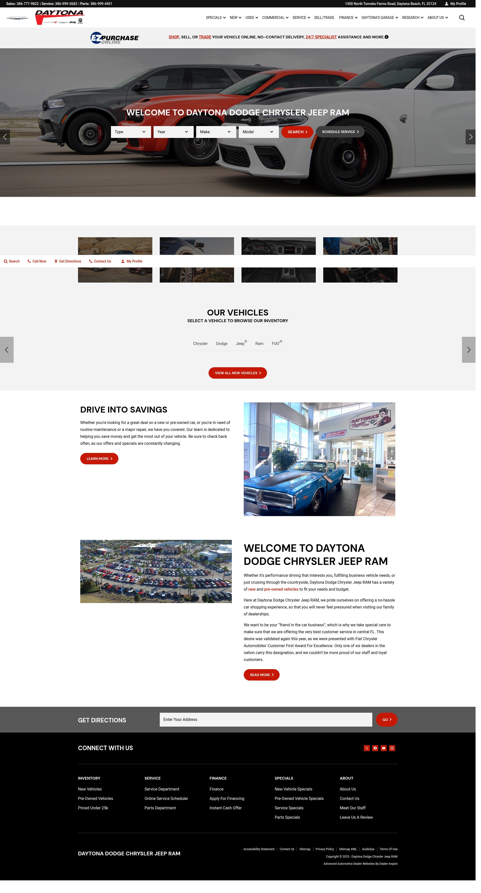 Screenshot of daytonadodgechrysler.net