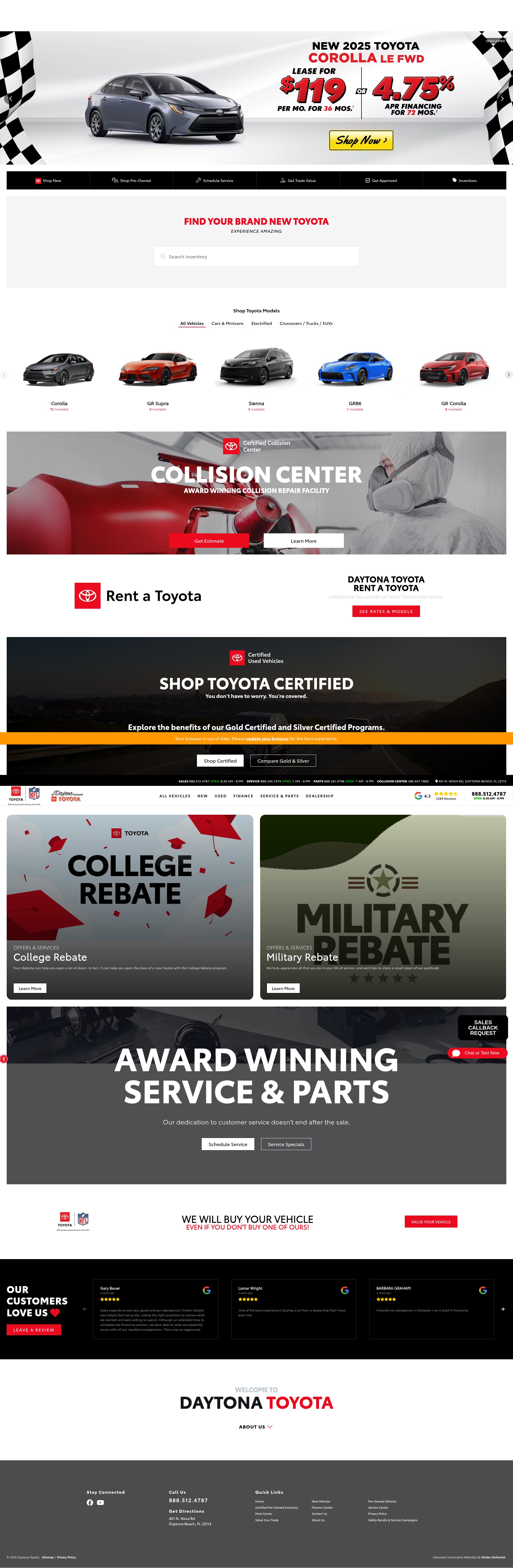 Screenshot of daytonatoyota.com