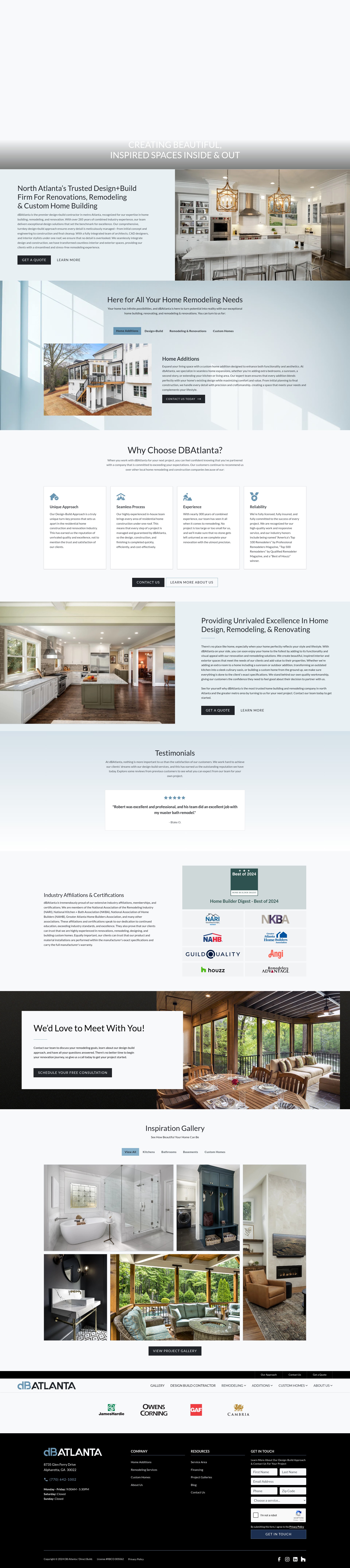 Screenshot of dbatlanta.com