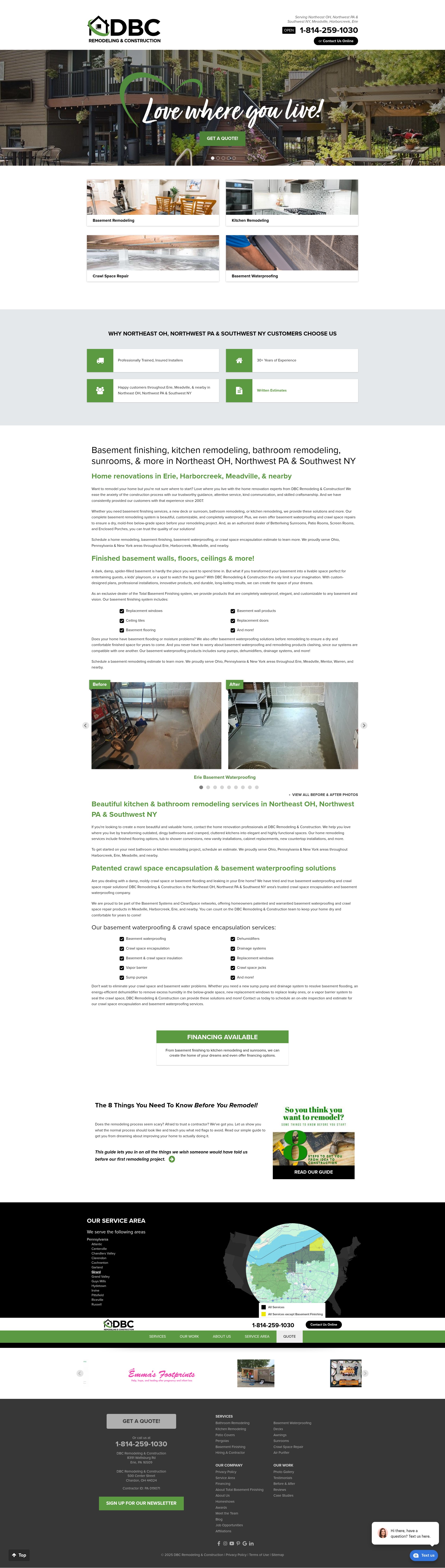 Screenshot of dbcremodel.com
