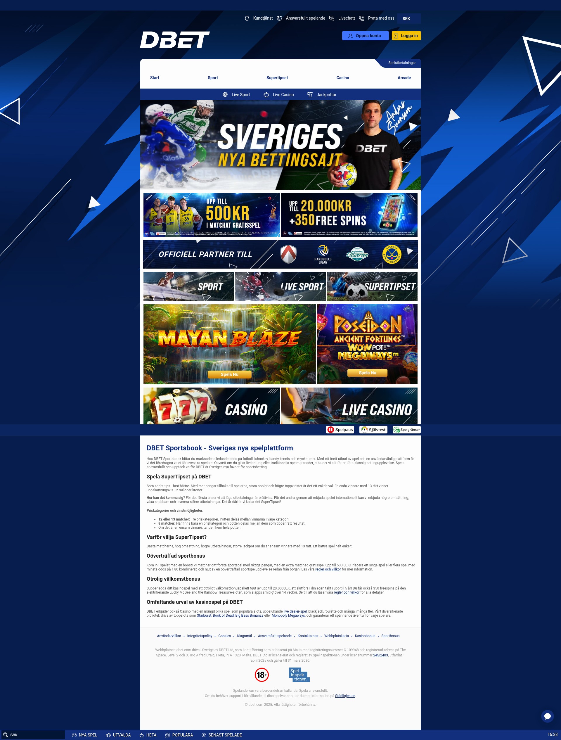 Screenshot of dbet.com