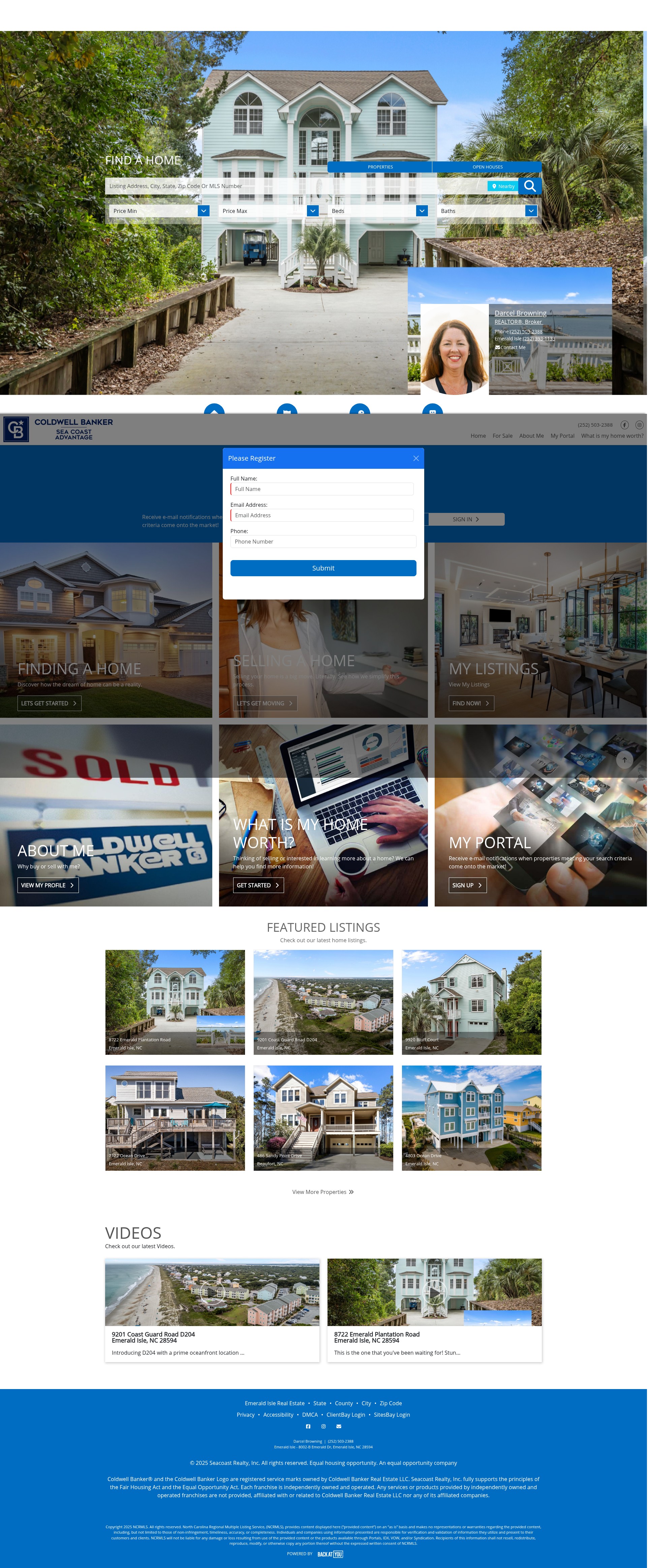 Screenshot of dbrowning.seacoastrealty.com