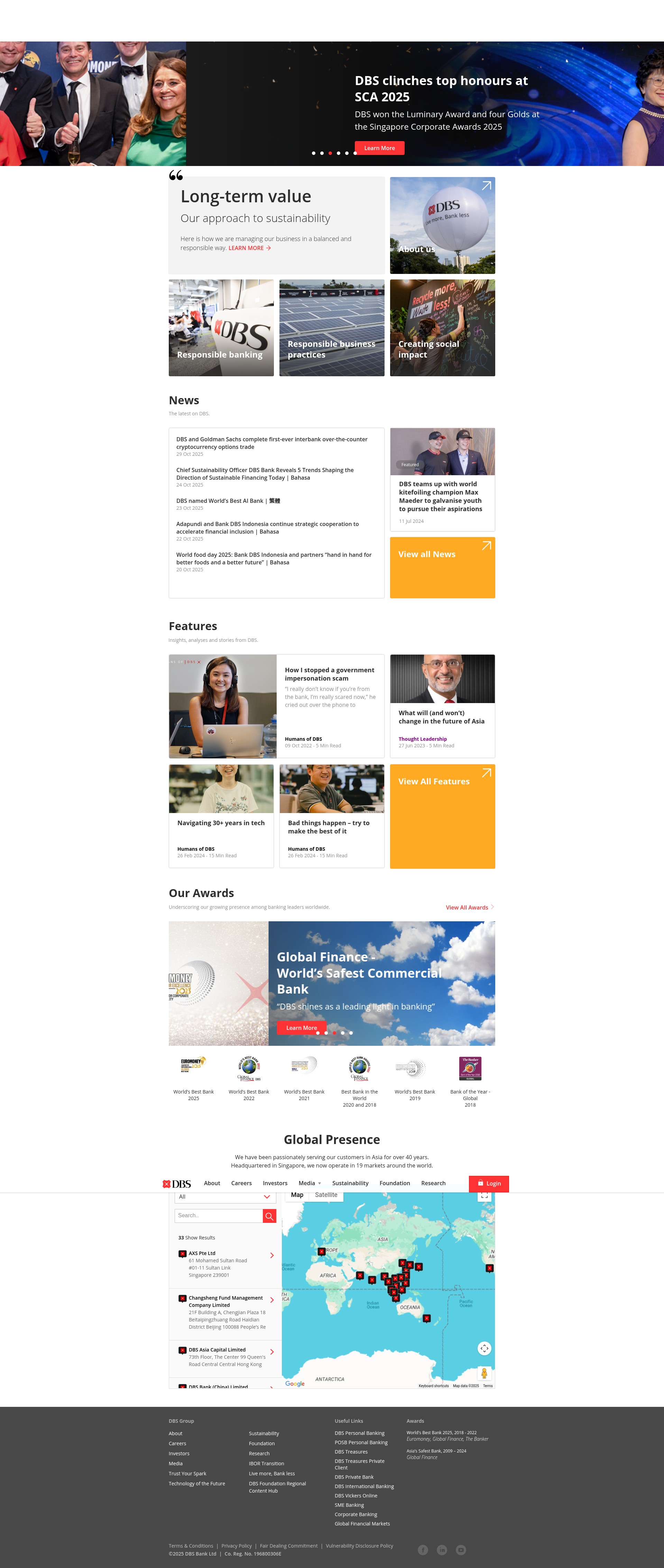 Screenshot of dbs.com