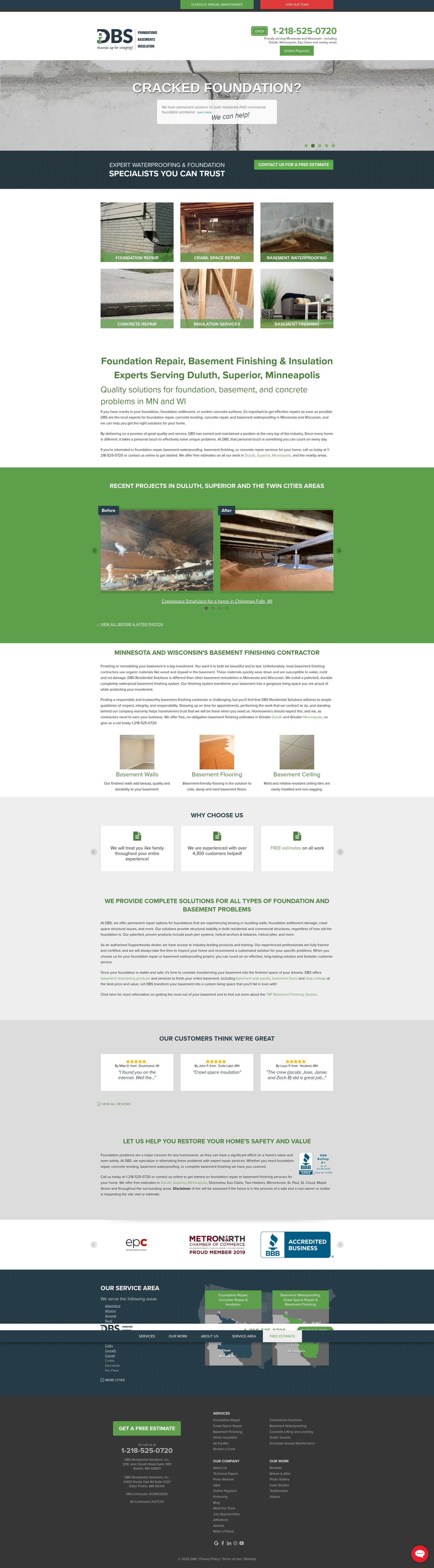 Screenshot of dbsrepair.com