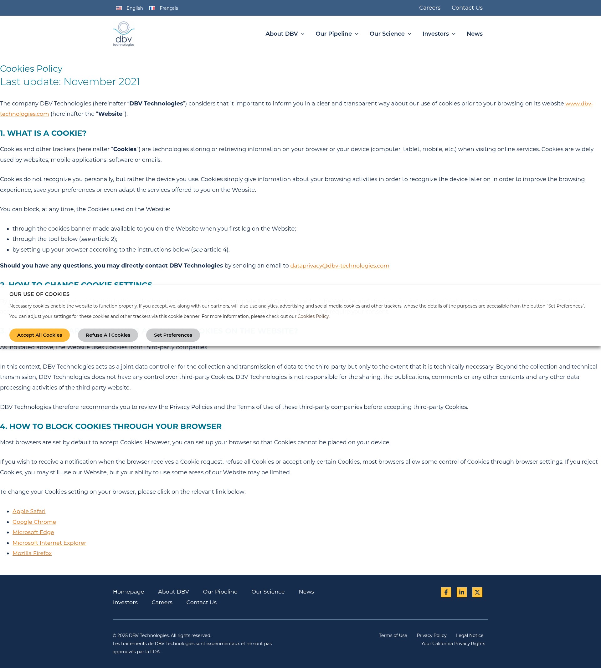 Screenshot of dbv-technologies.com