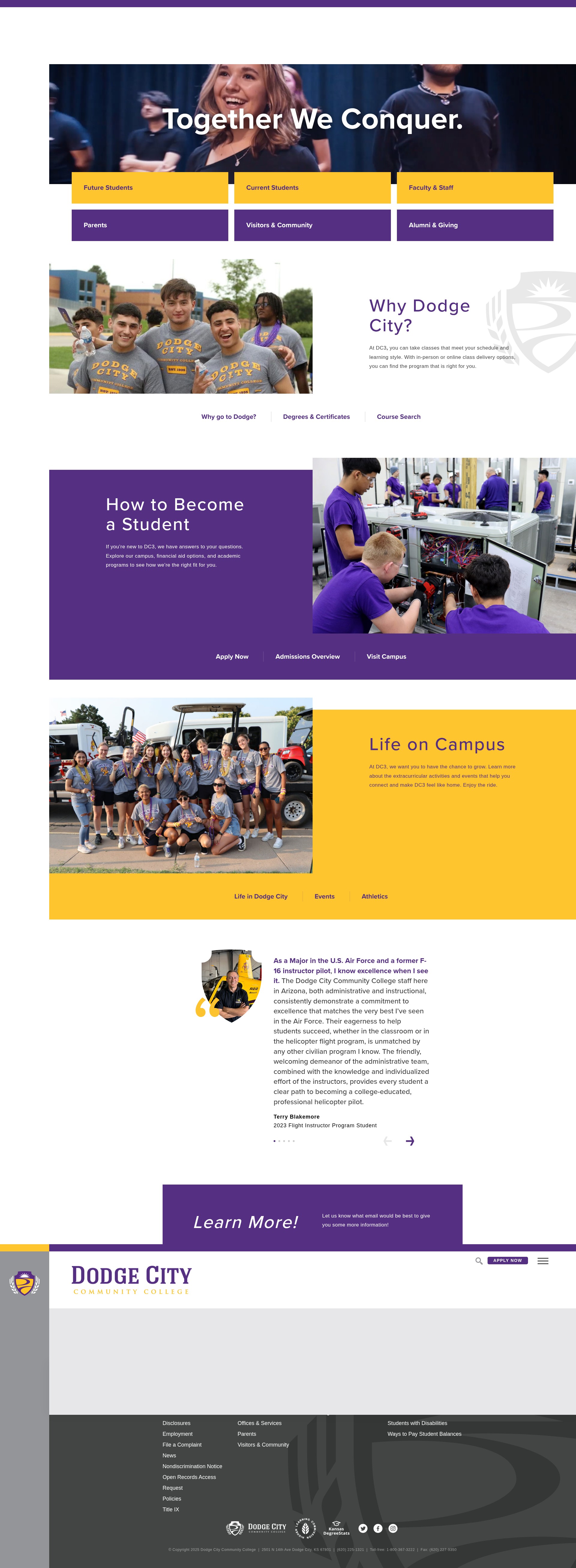 Screenshot of dc3.edu