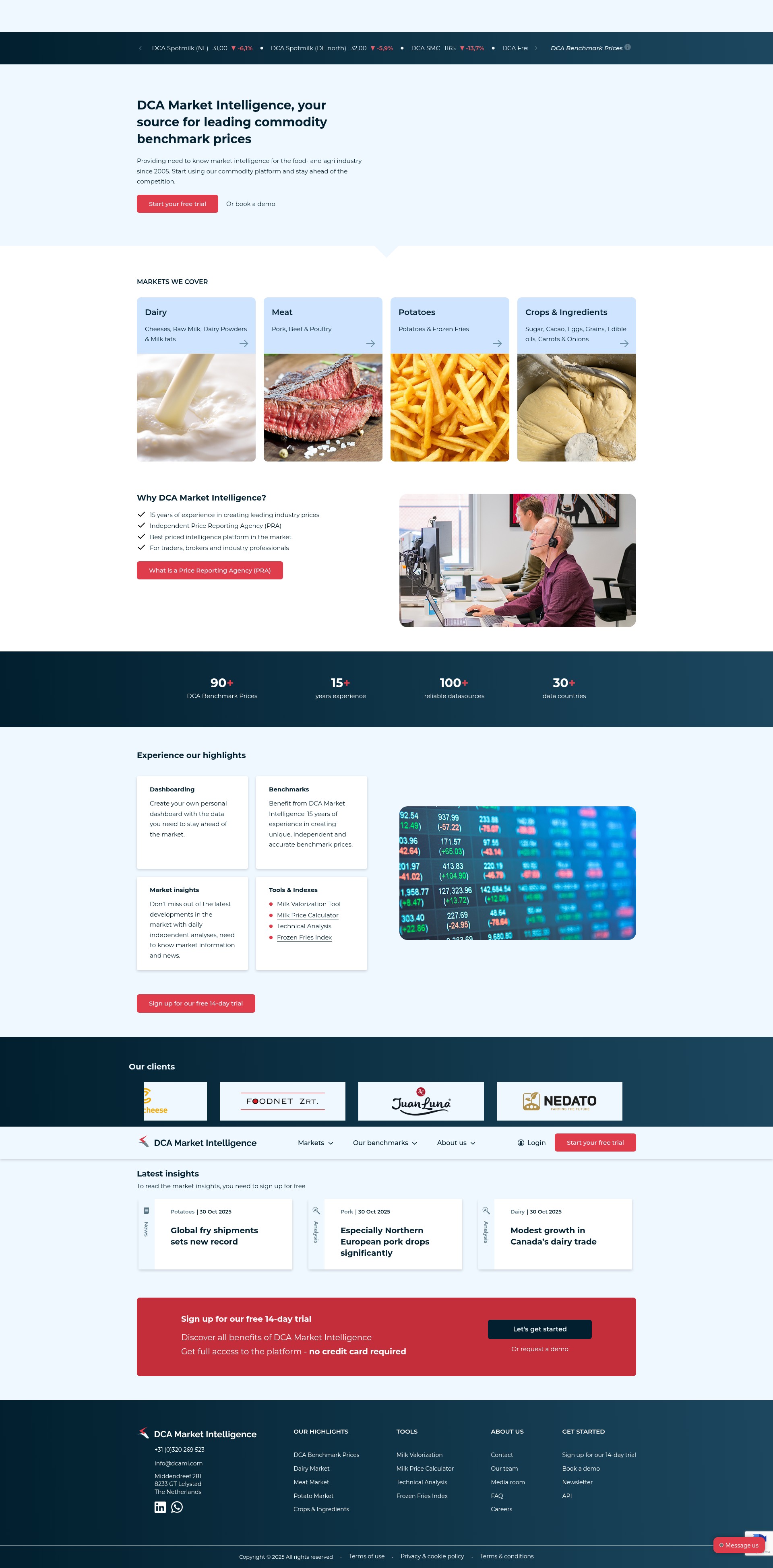 Screenshot of dcamarketintelligence.com