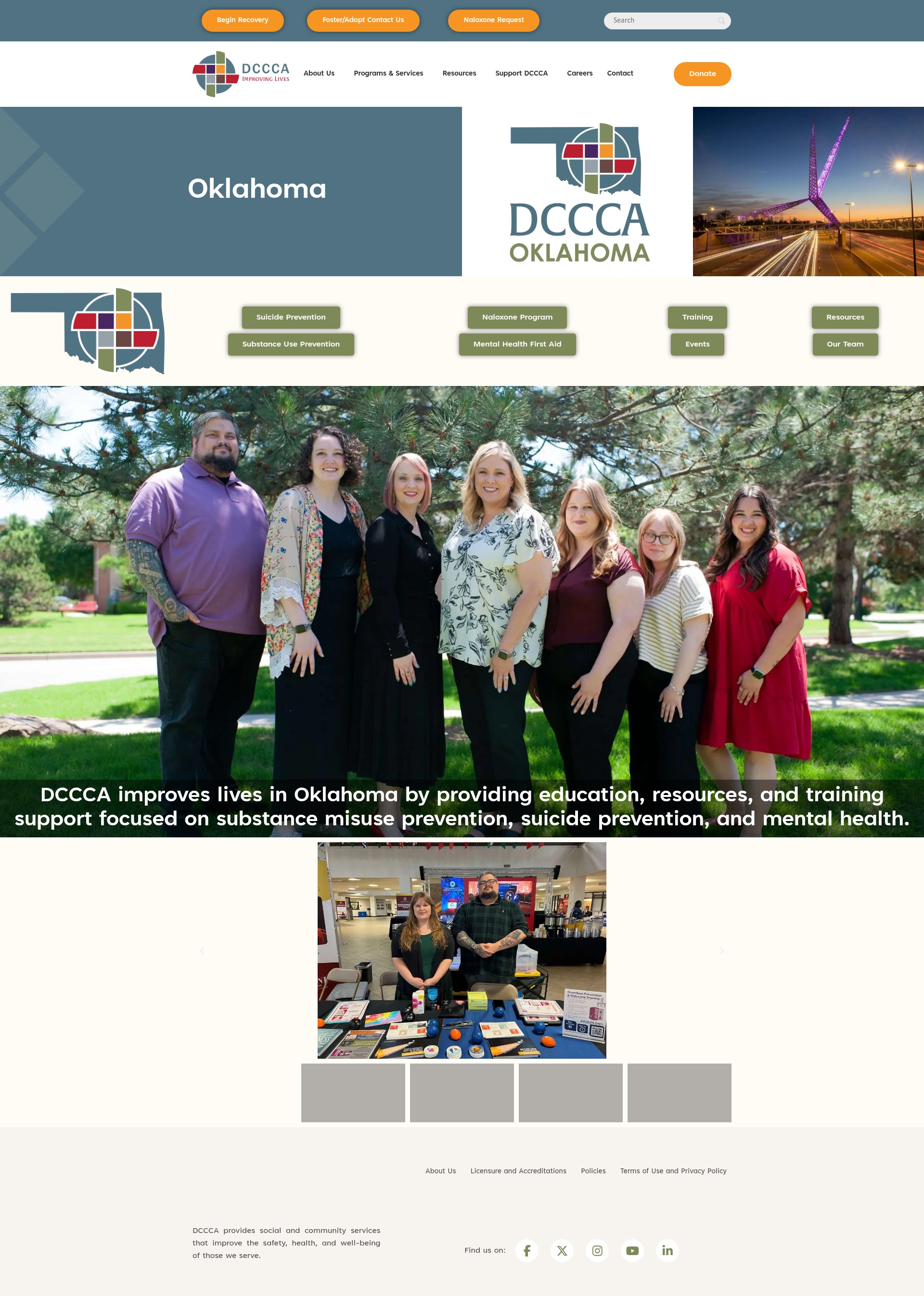 Screenshot of dccca.org