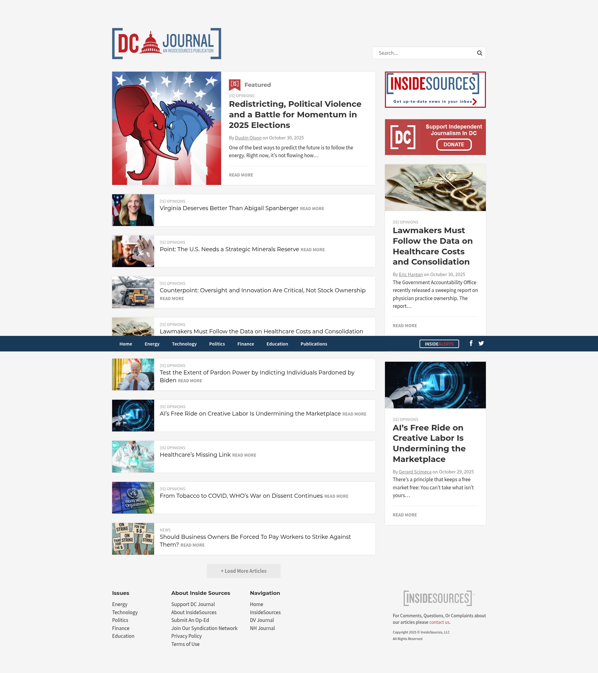 Screenshot of dcjournal.com
