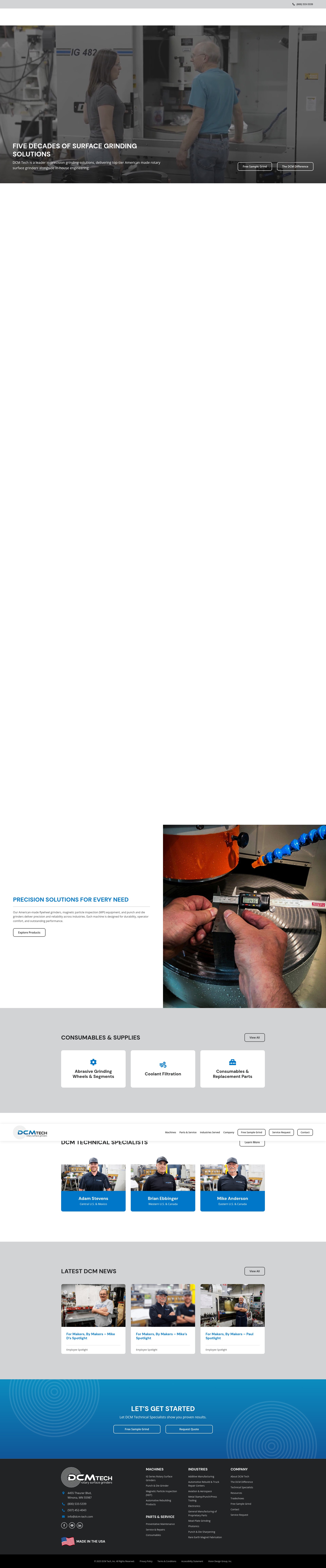Screenshot of dcm-tech.com