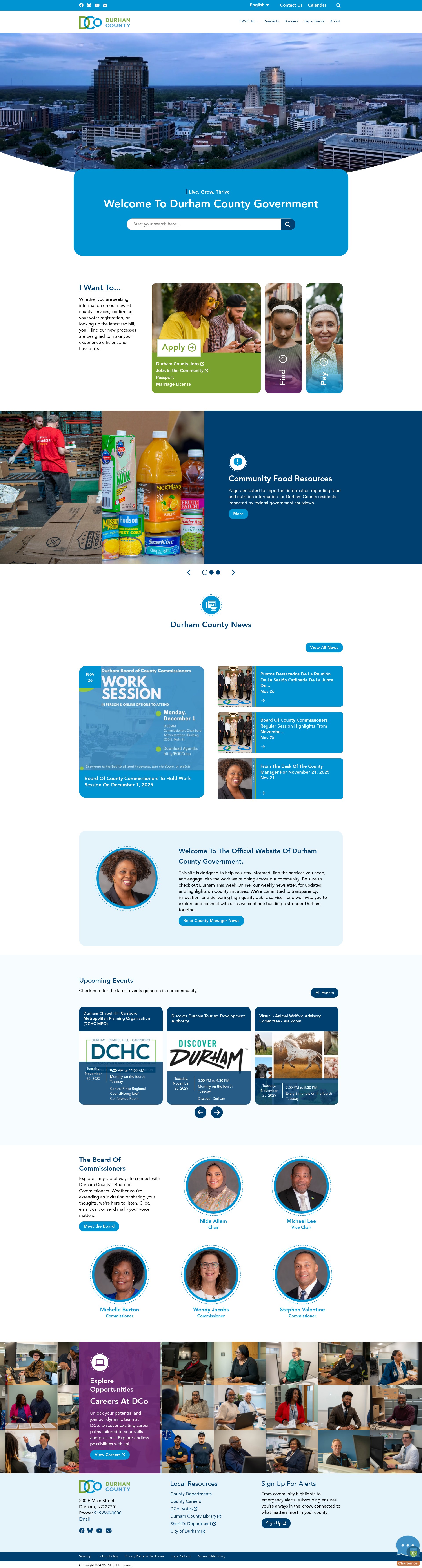 Screenshot of dconc.gov