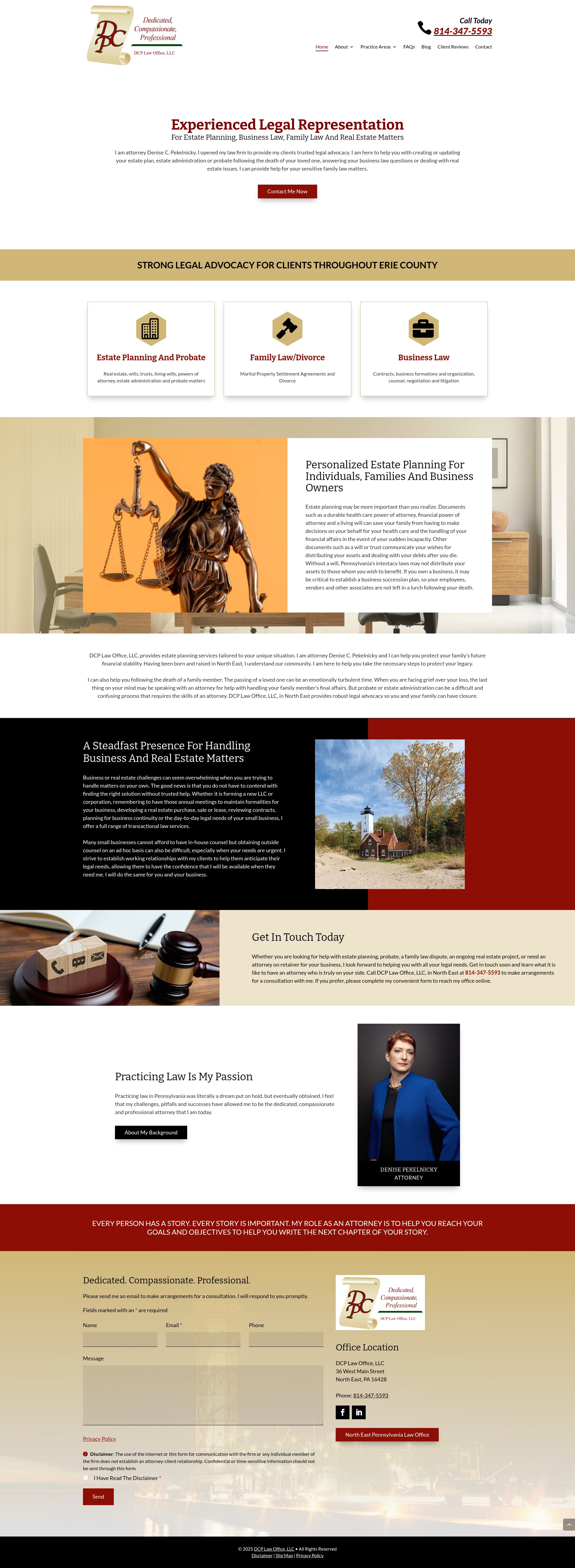 Screenshot of dcplawoffice.com