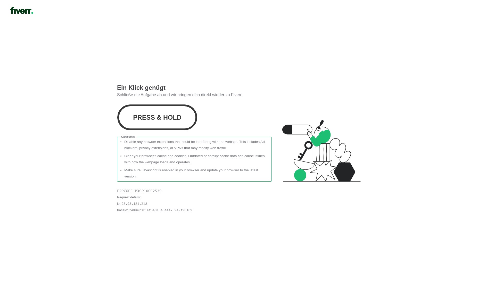 Screenshot of de.fiverr.com