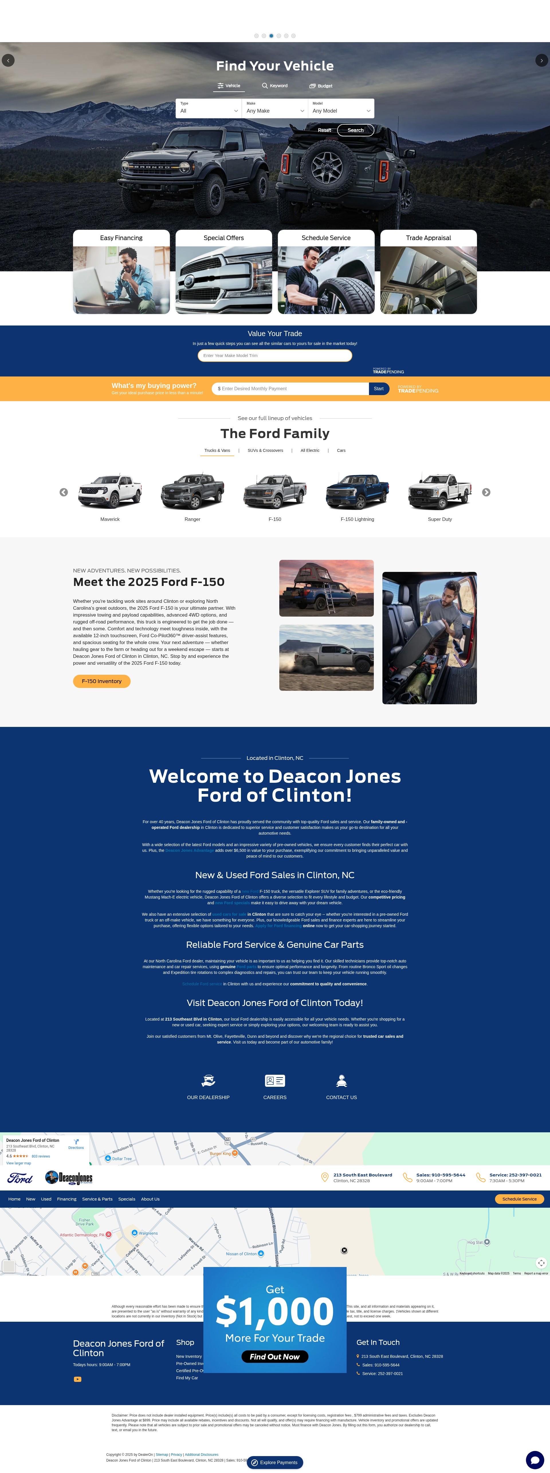 Screenshot of deaconjonesfordofclinton.com