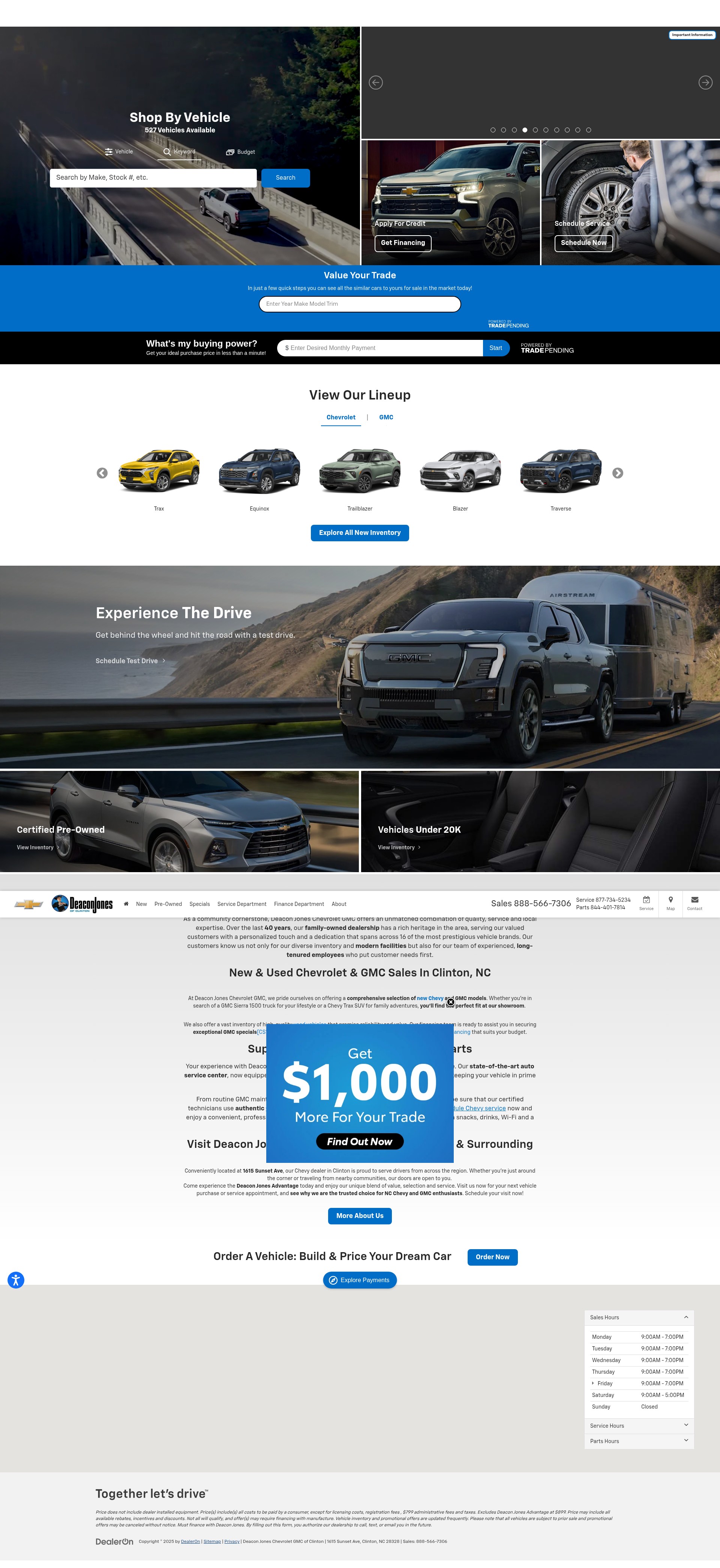Screenshot of deaconjonesgmofclinton.com