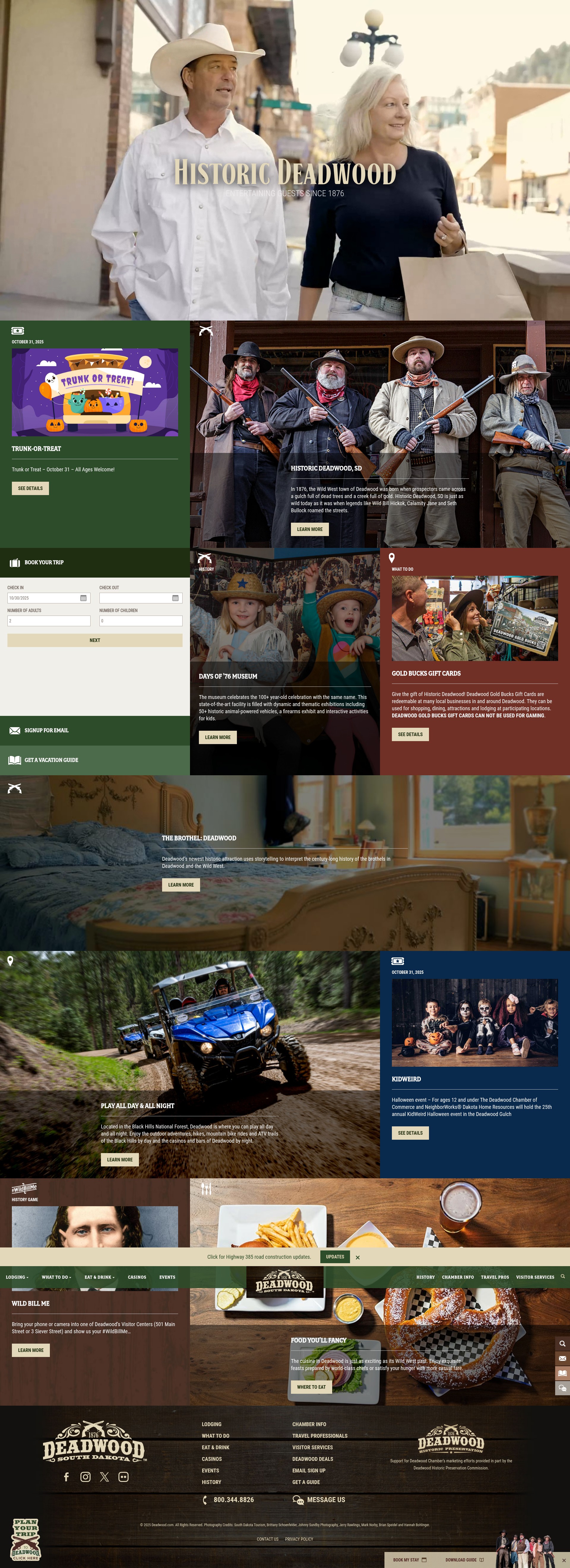 Screenshot of deadwood.com