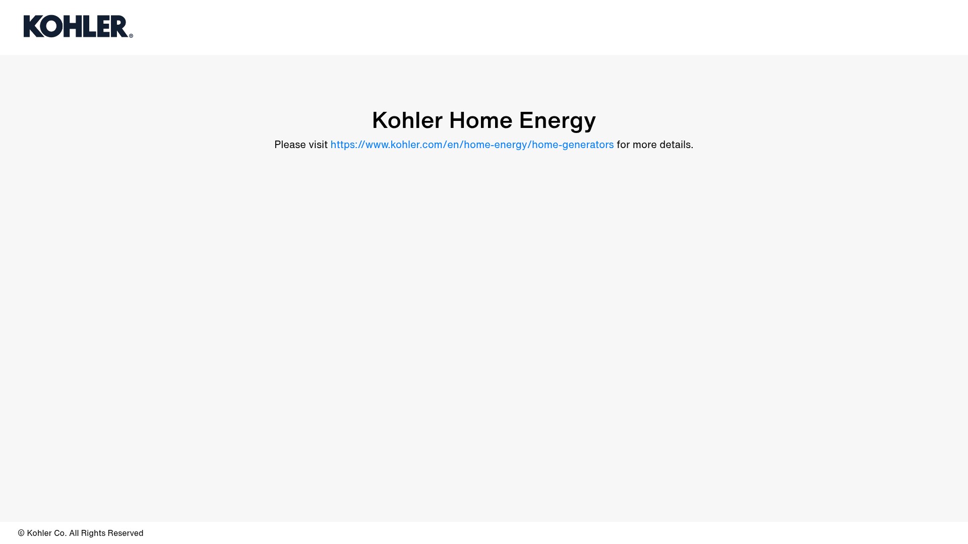 Screenshot of dealer.kohlergeneratordealer.com