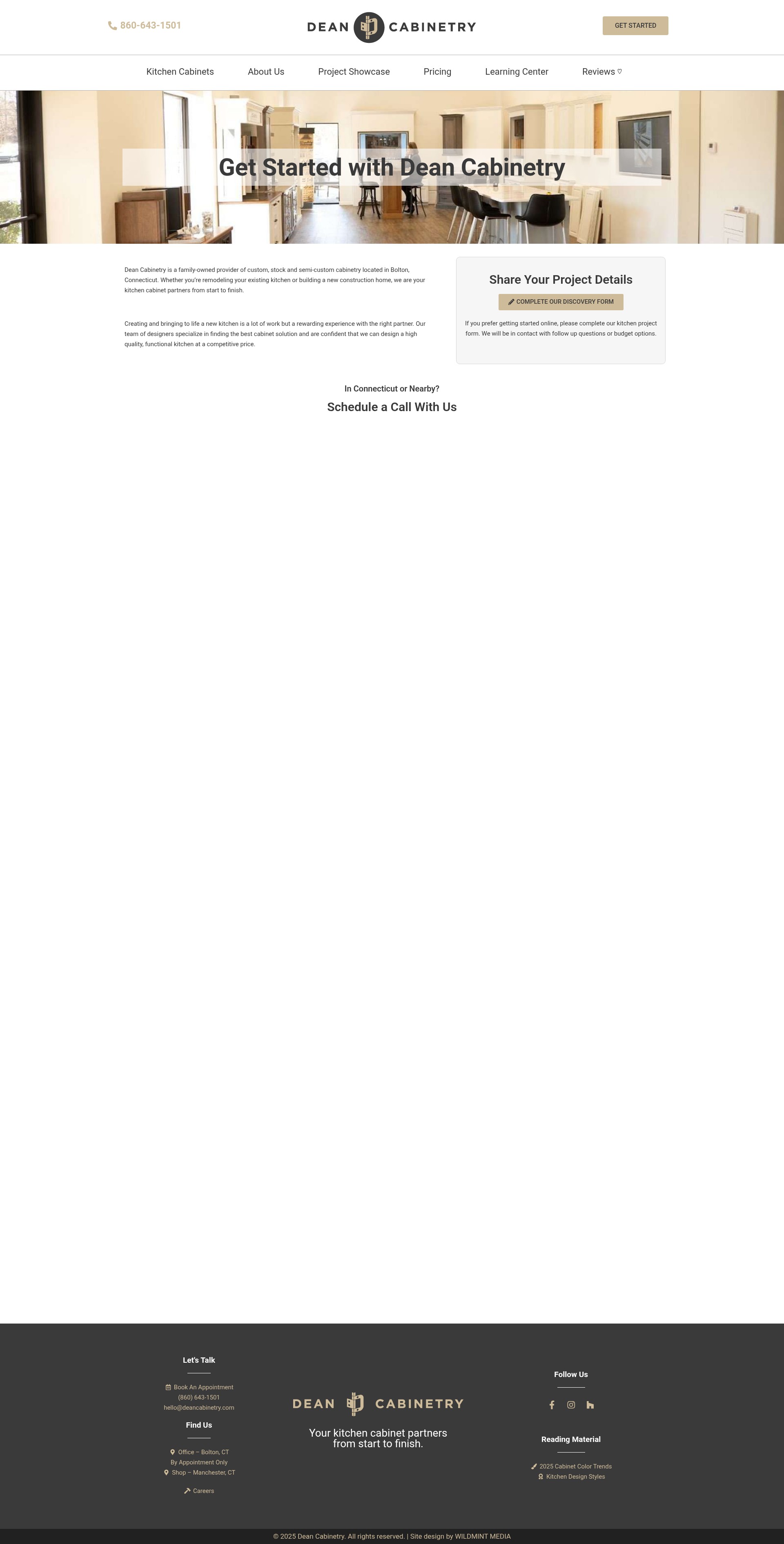 Screenshot of deancabinetry.com