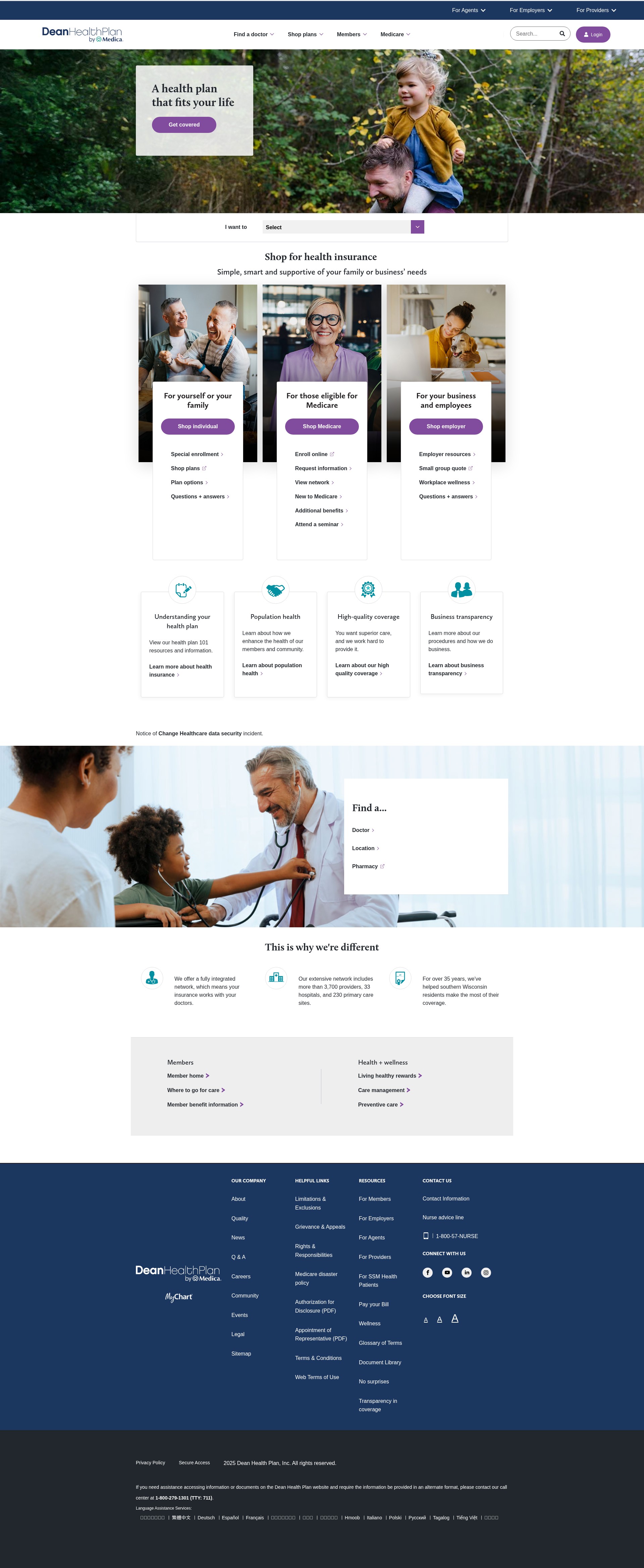 Screenshot of deancare.com