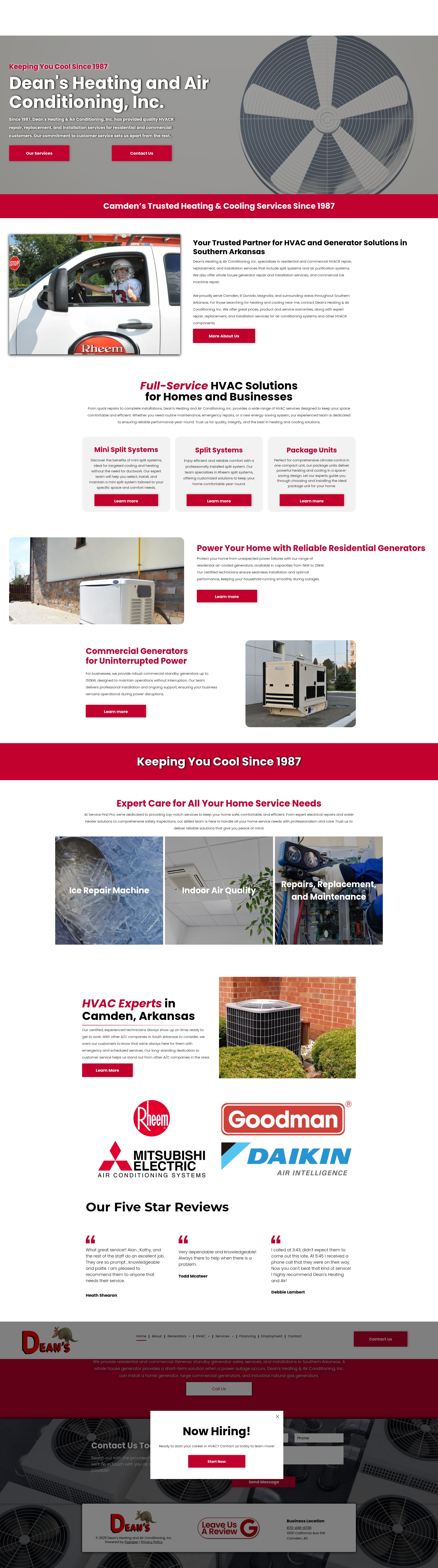 Screenshot of deansac.com