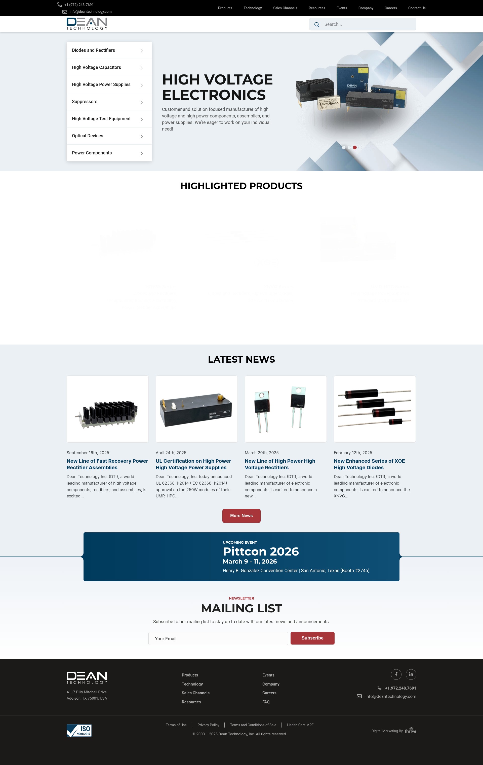 Screenshot of deantechnology.com