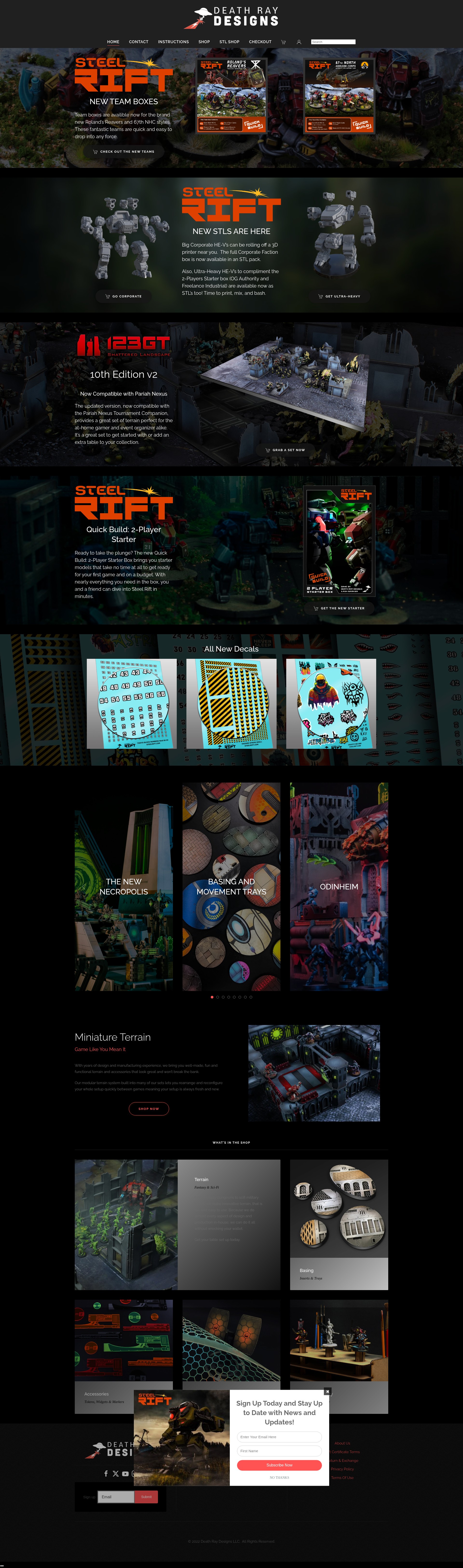 Screenshot of deathraydesigns.com