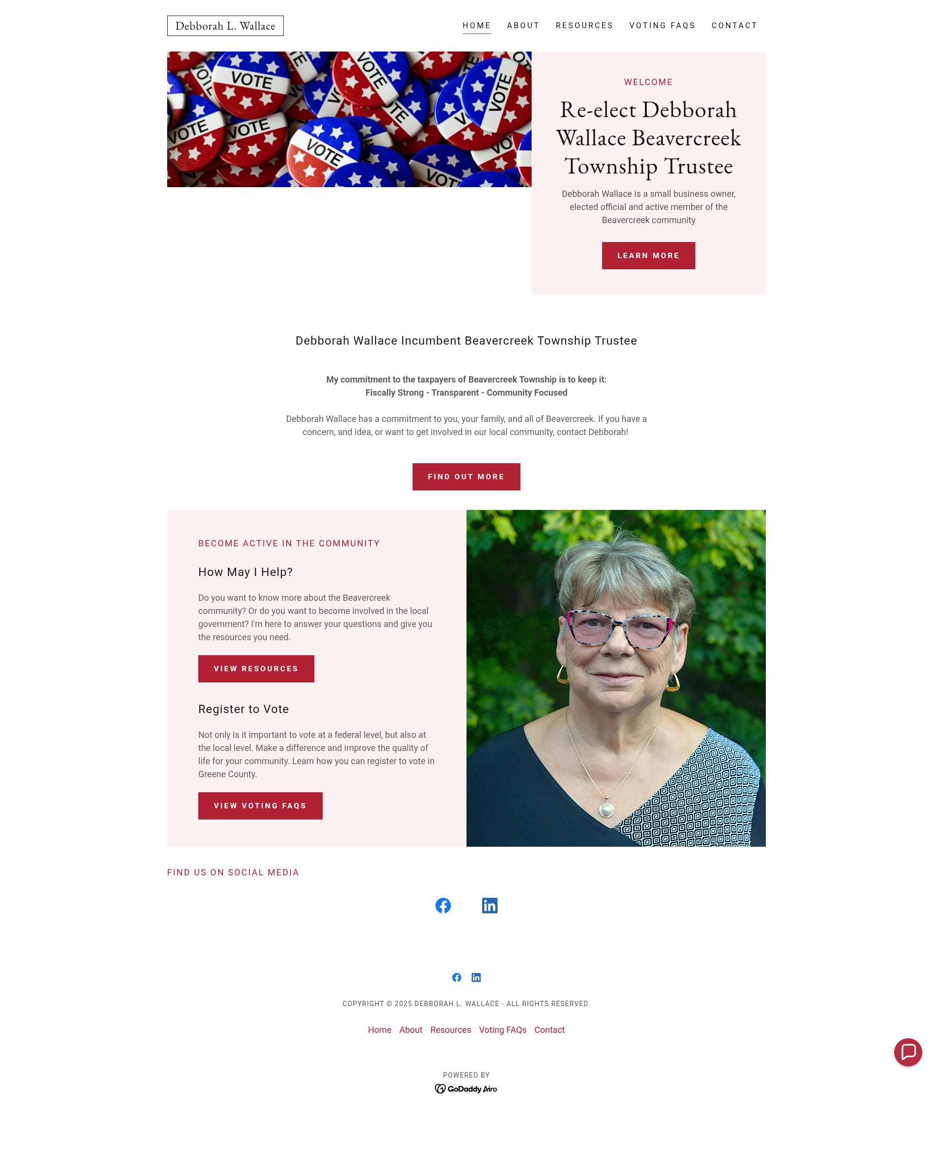 Screenshot of debborahwallace.com