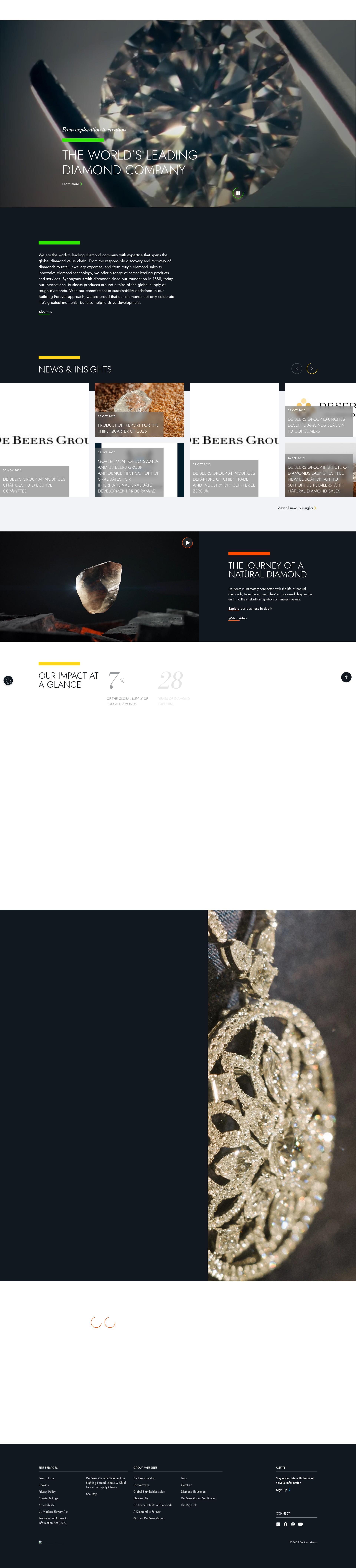 Screenshot of debeersgroup.com
