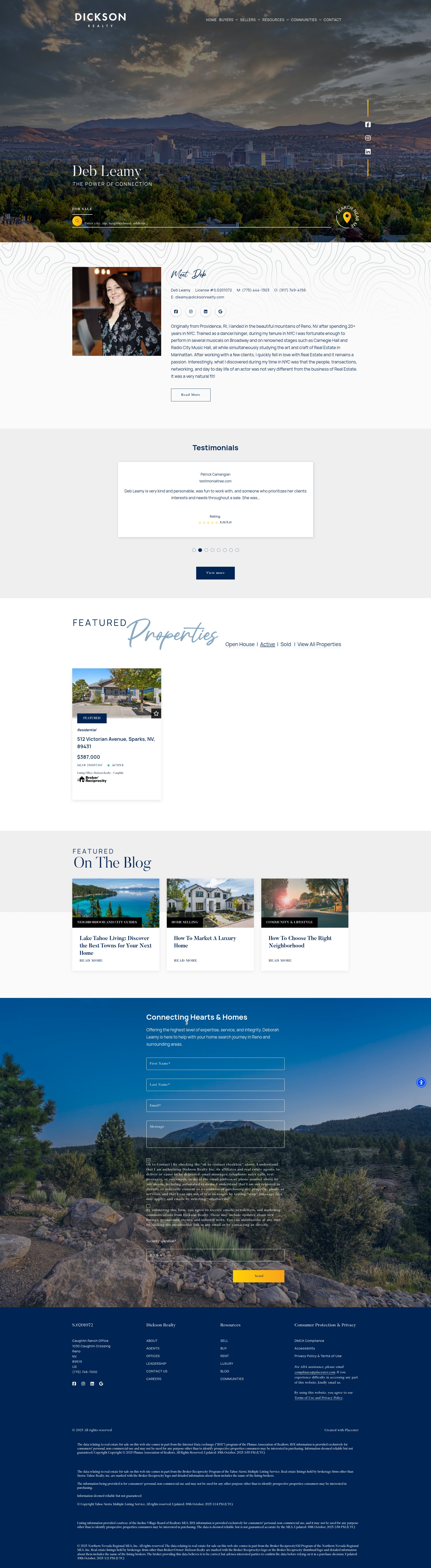Screenshot of debleamy.dicksonrealty.com