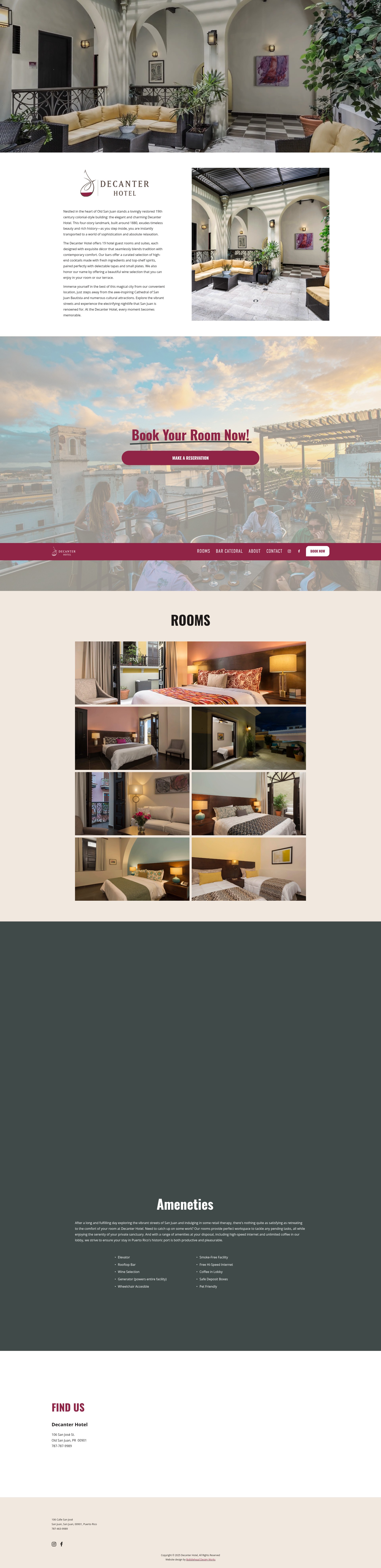 Screenshot of decanterhotel.com