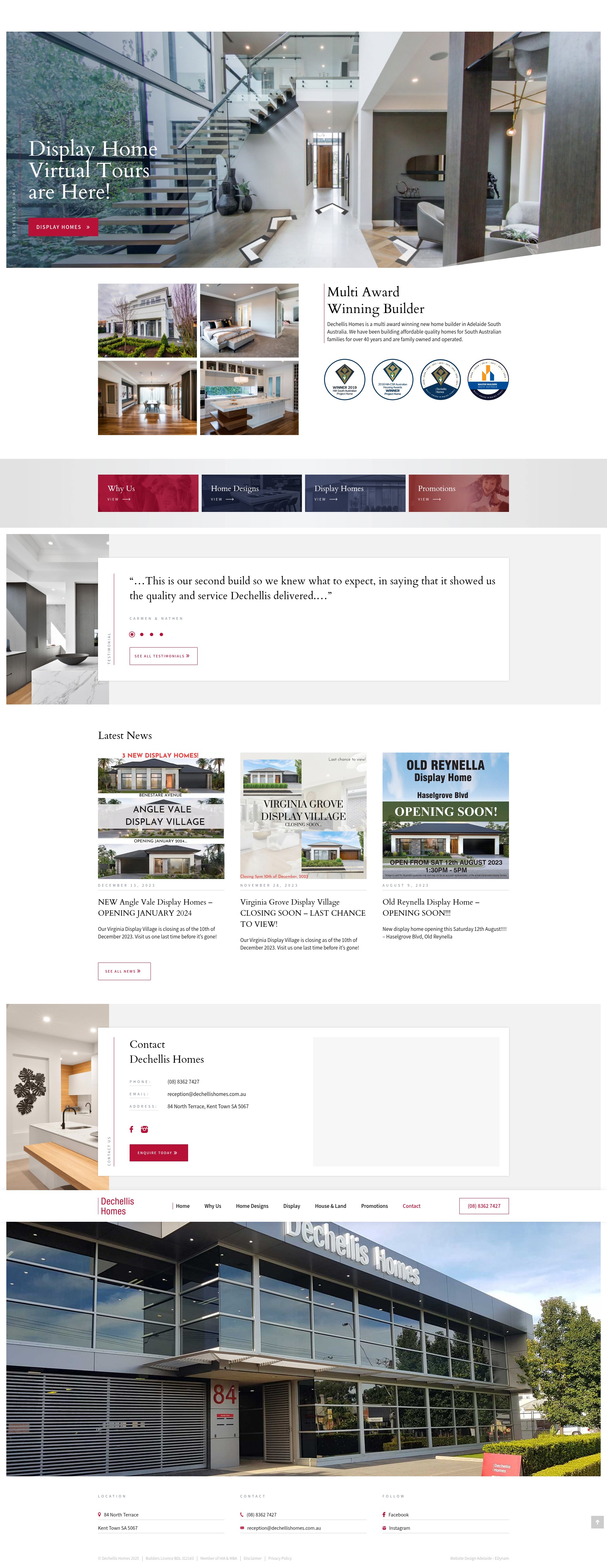 Screenshot of dechellishomes.com.au