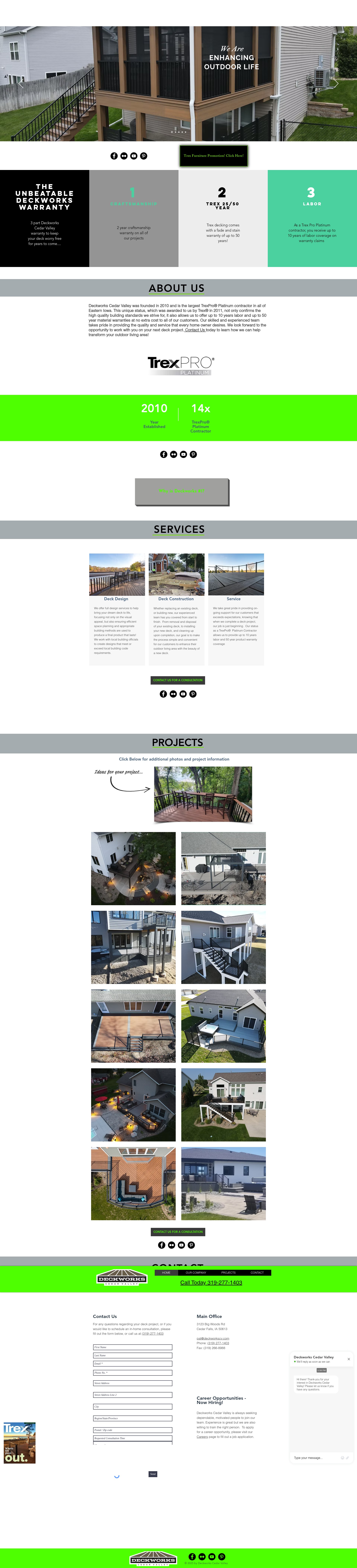 Screenshot of deckworkscv.com