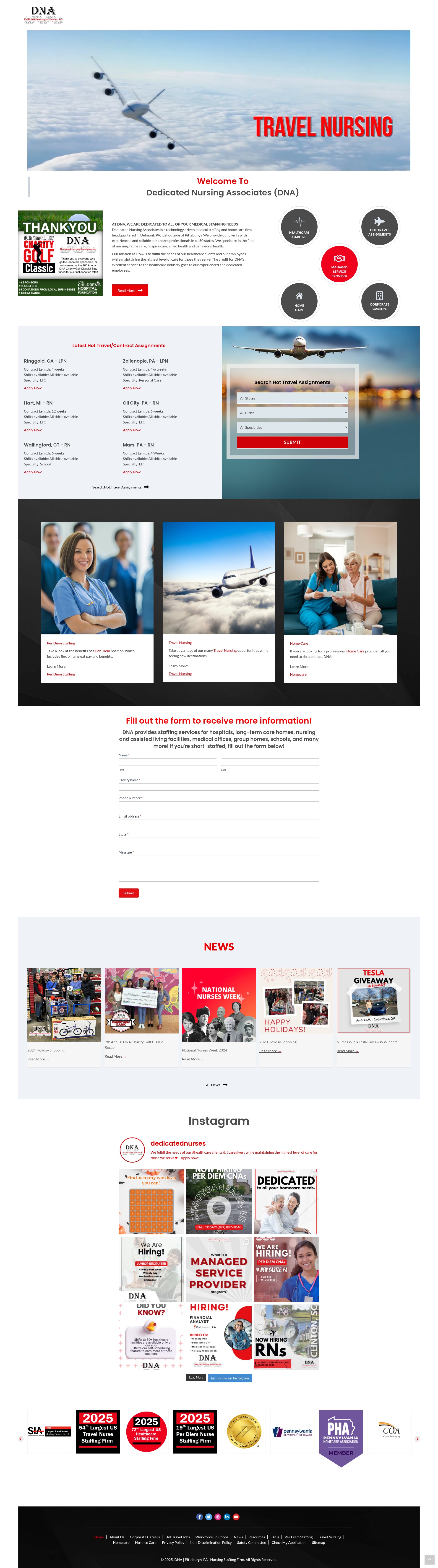 Screenshot of dedicatednurses.com