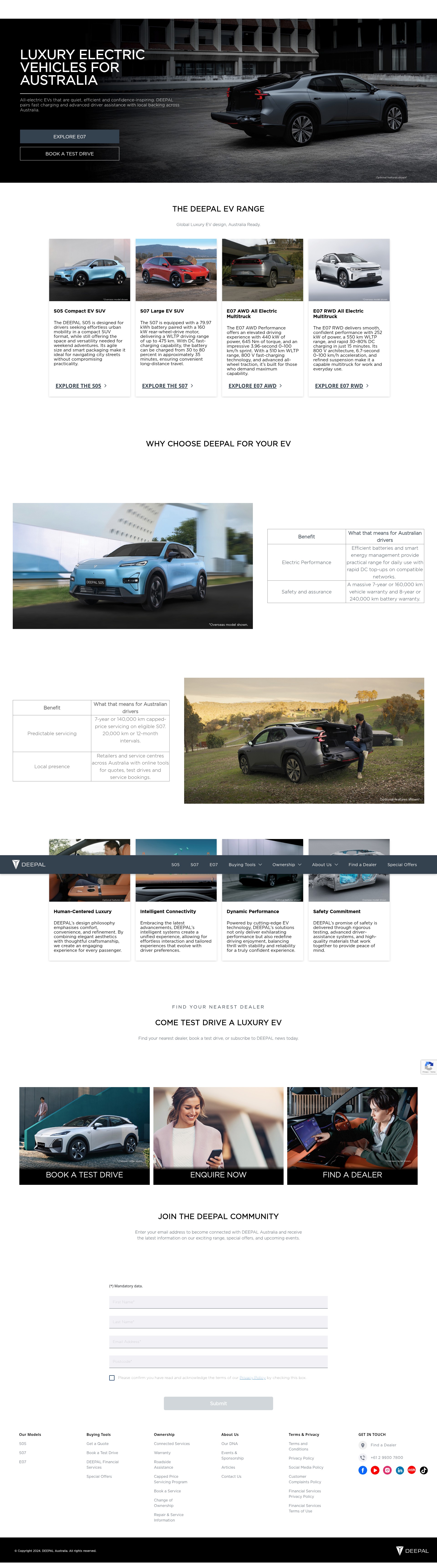 Screenshot of deepal.com.au