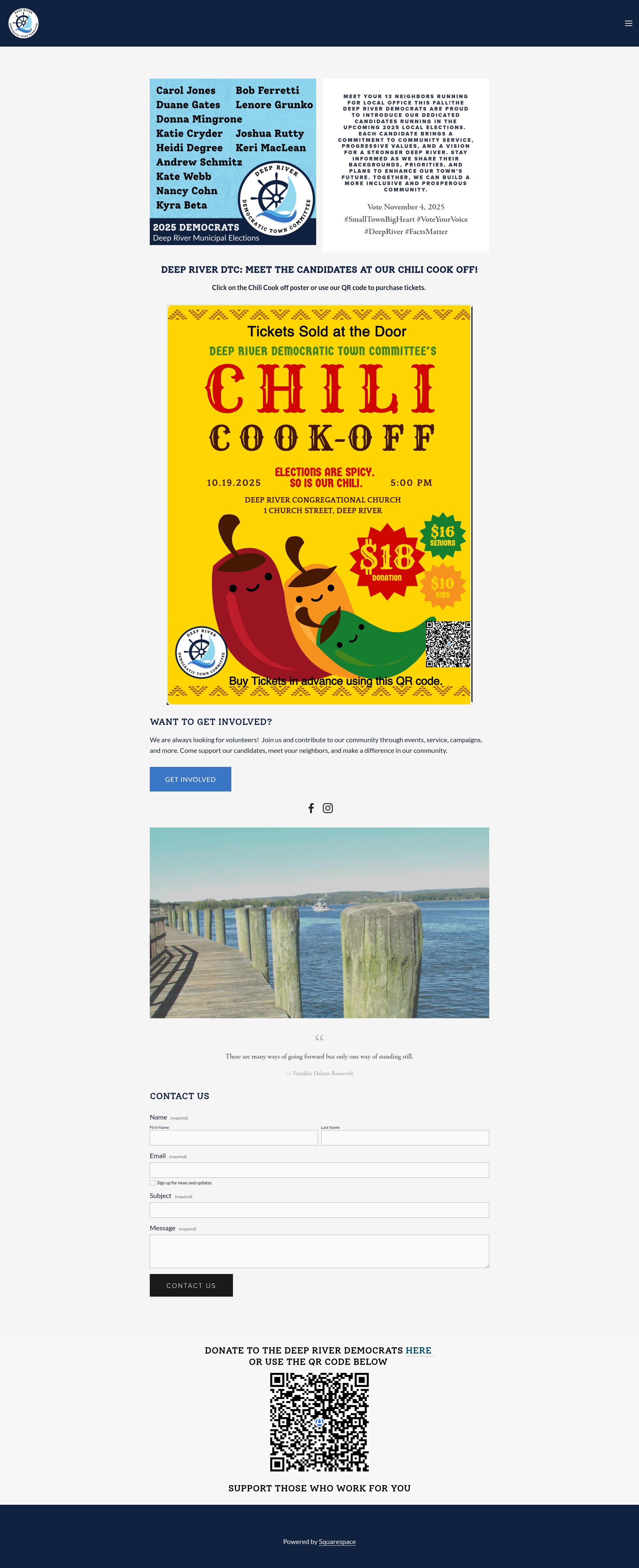 Screenshot of deepriverdemocrats.org