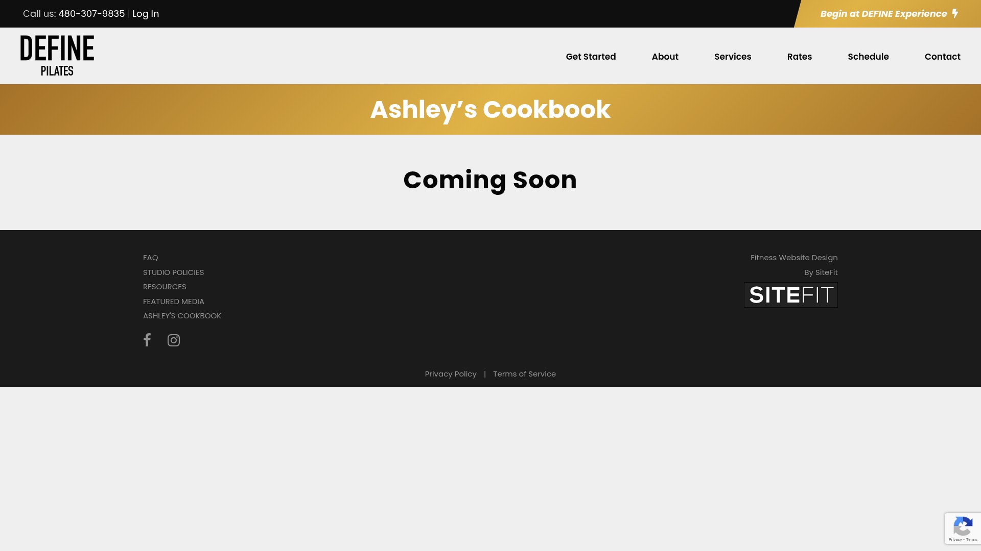 Screenshot of definepilatesaz.com