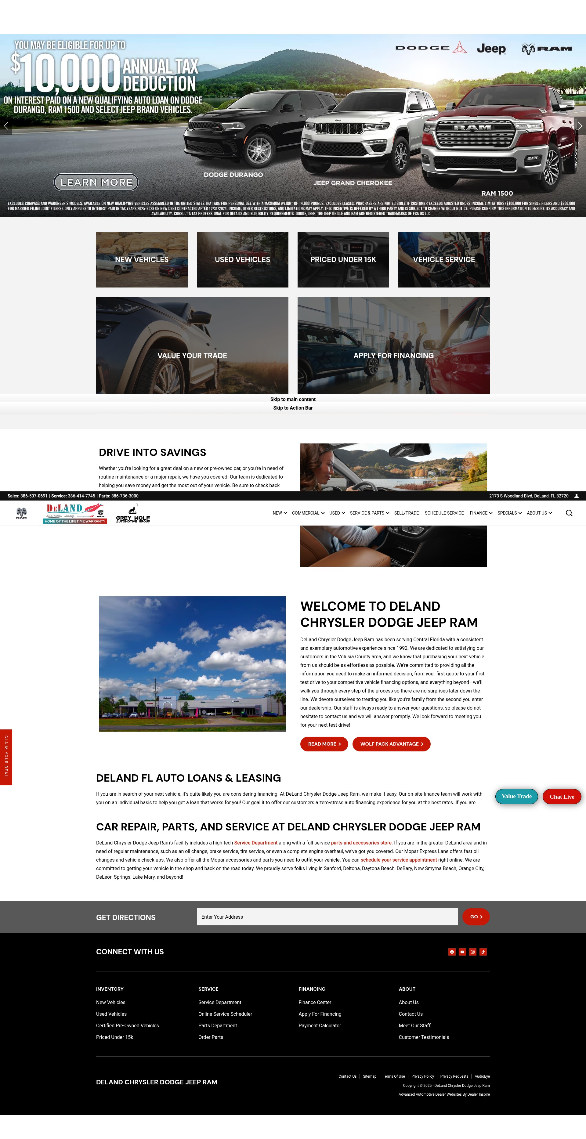 Screenshot of delandcjdr.com