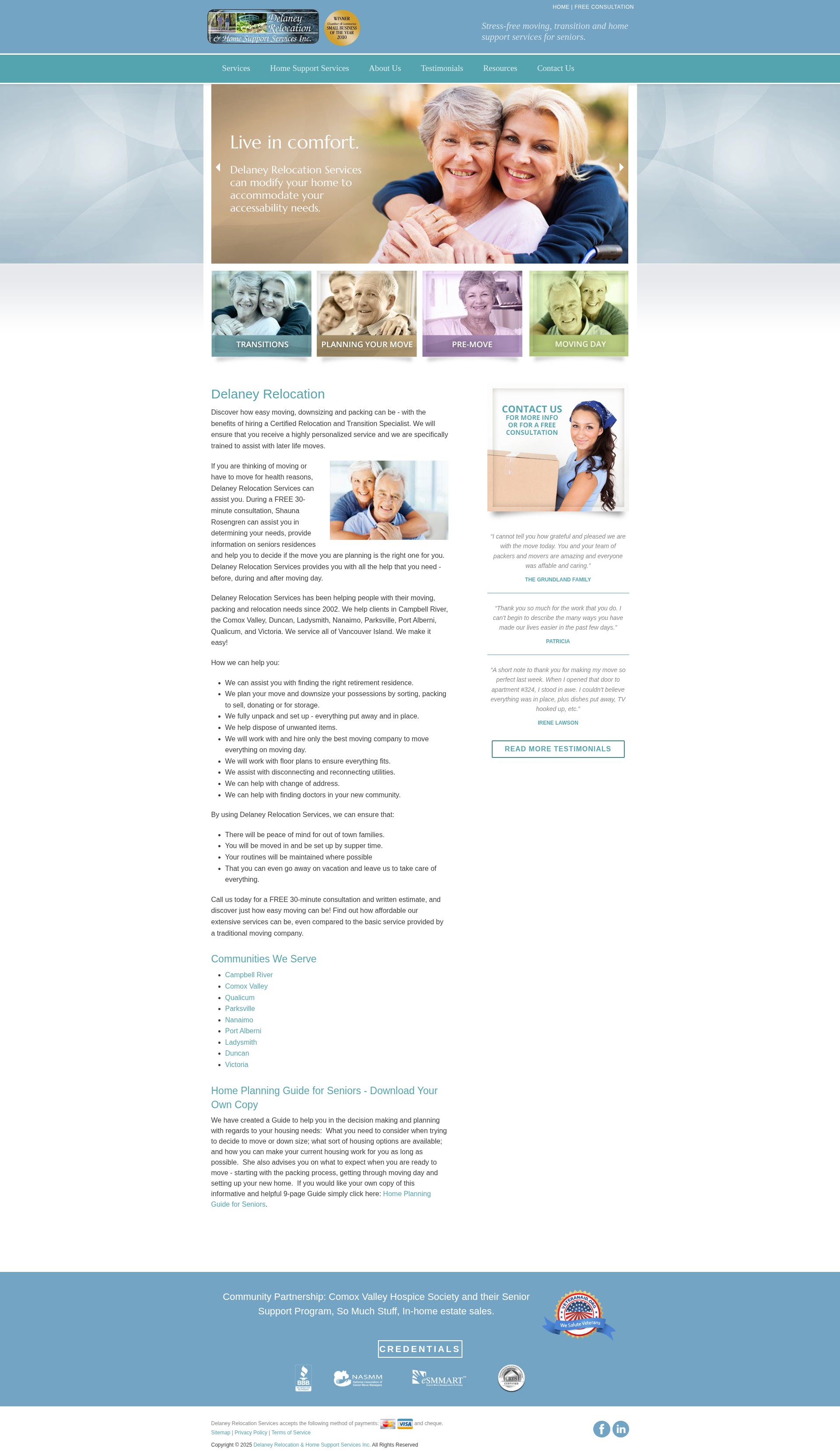 Screenshot of delaneyrelocation.com