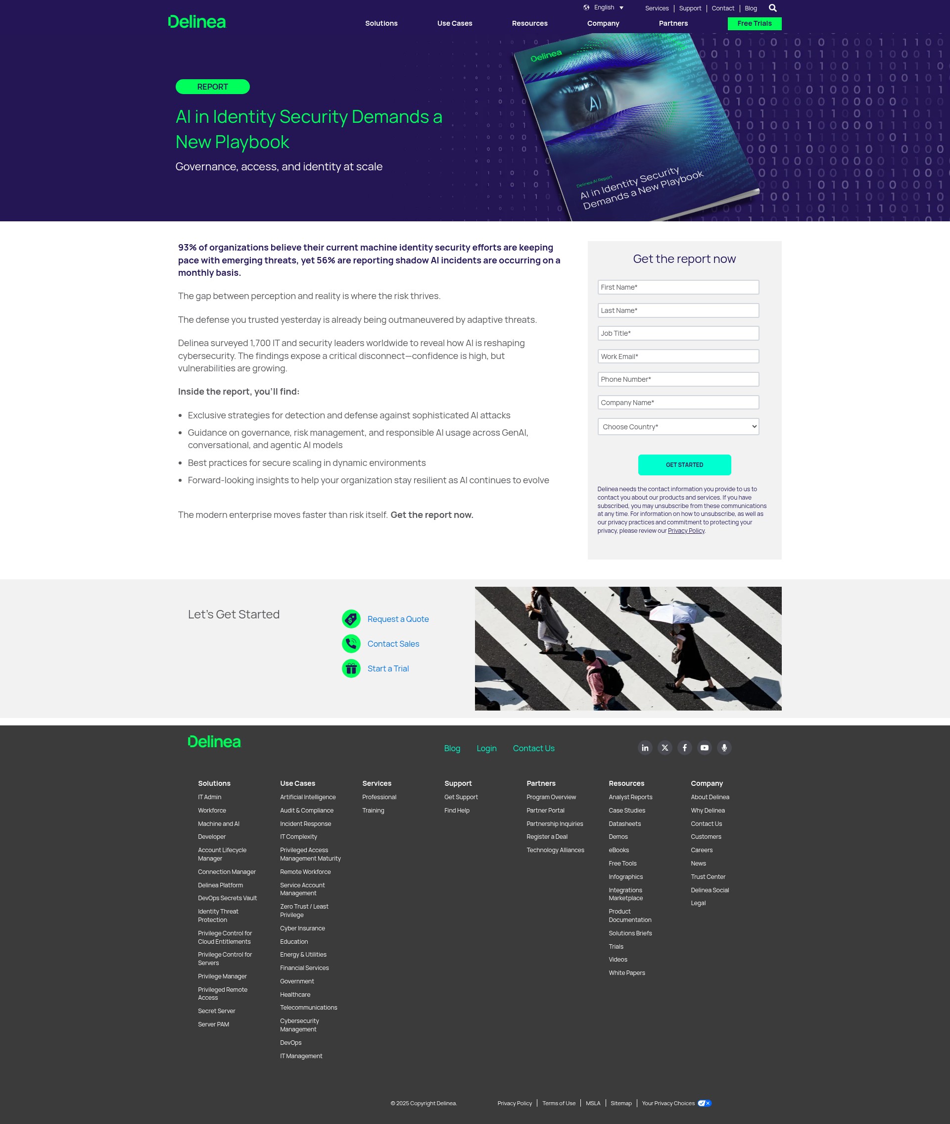 Screenshot of delinea.com