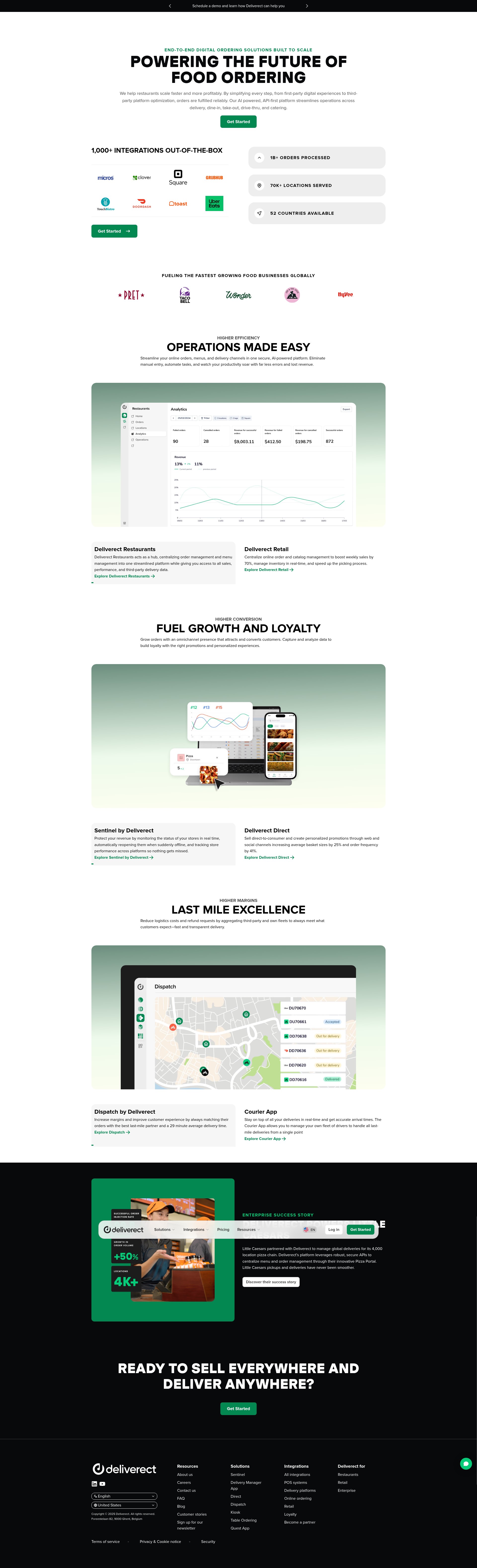 Screenshot of deliverect.com