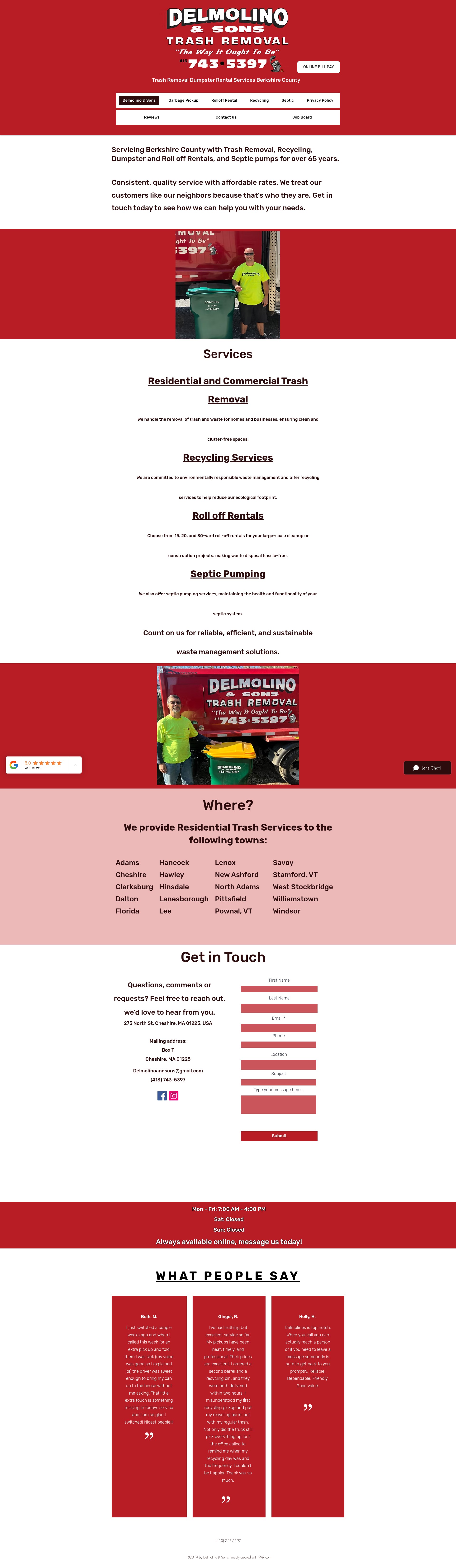 Screenshot of delmolinoandsons.com