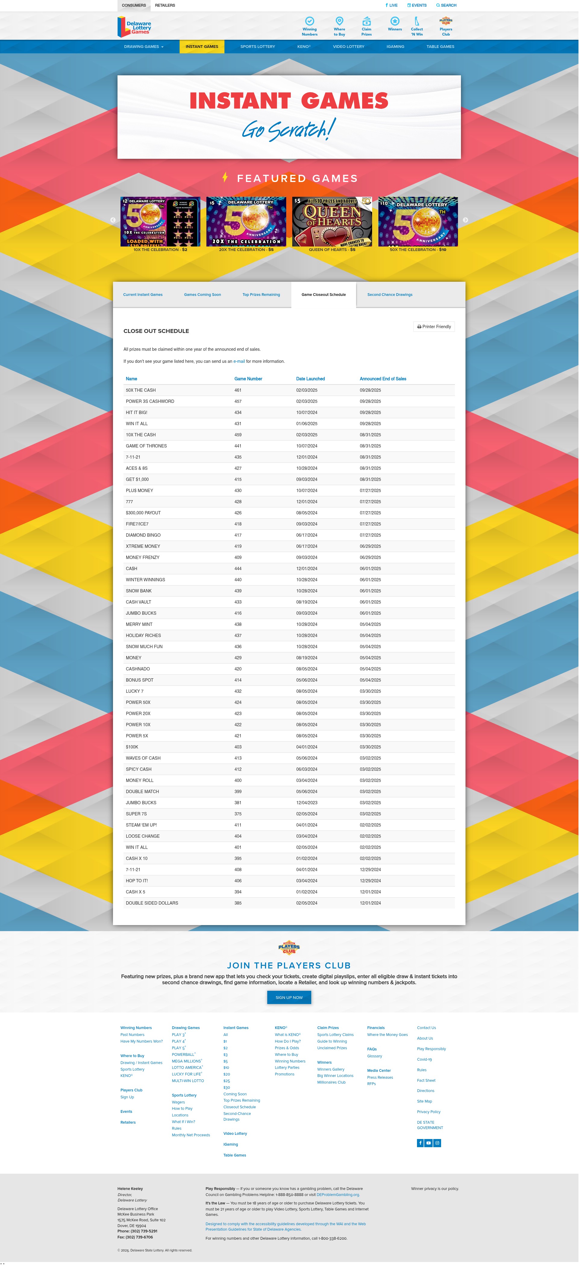 Screenshot of delottery.com