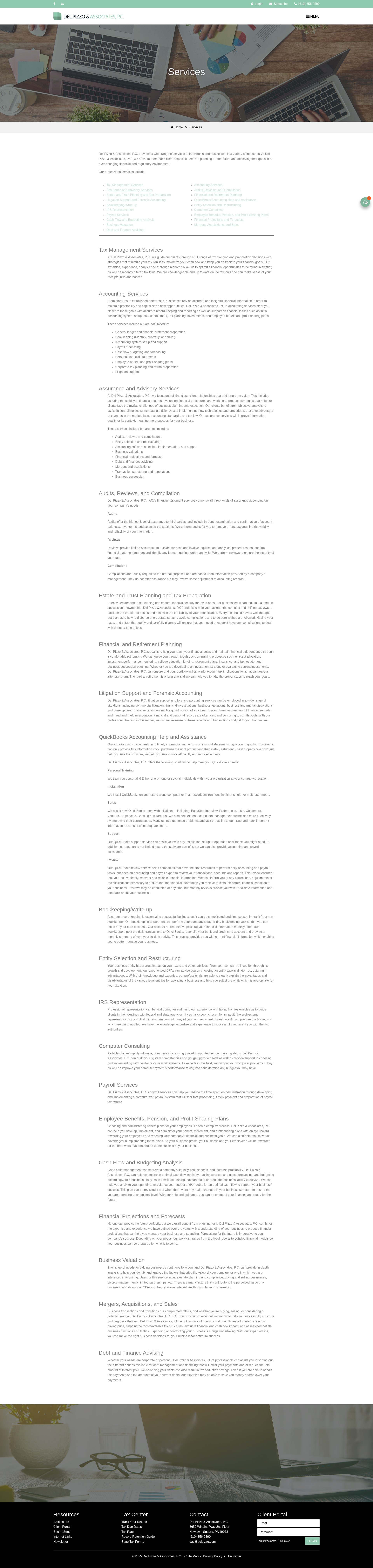 Screenshot of delpizzo.com