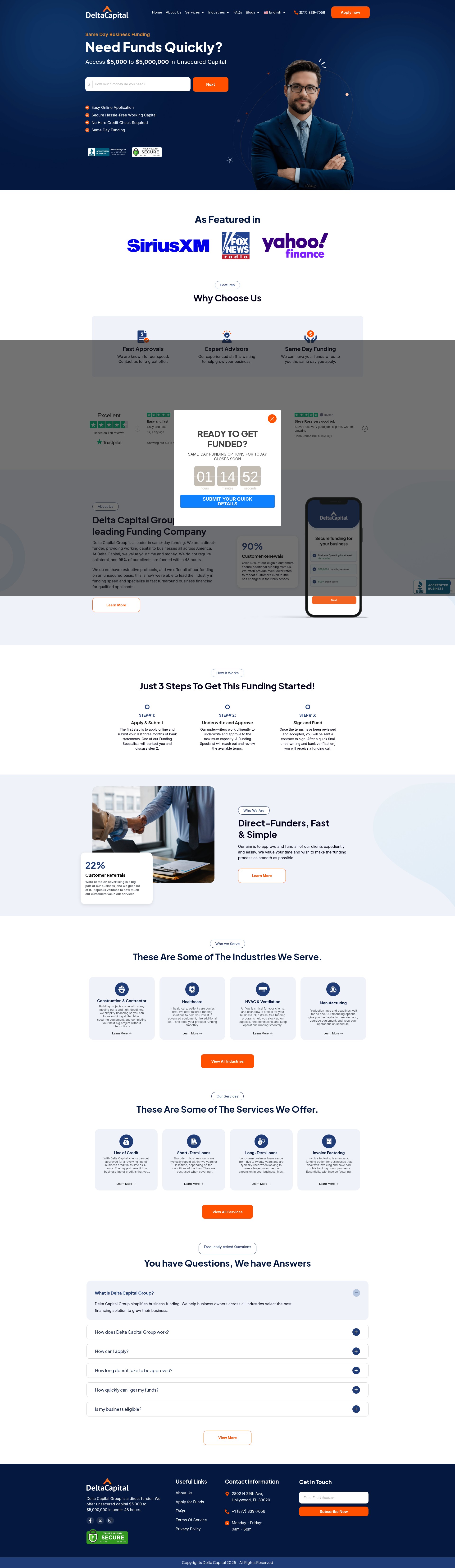 Screenshot of deltacapitalgroup.com