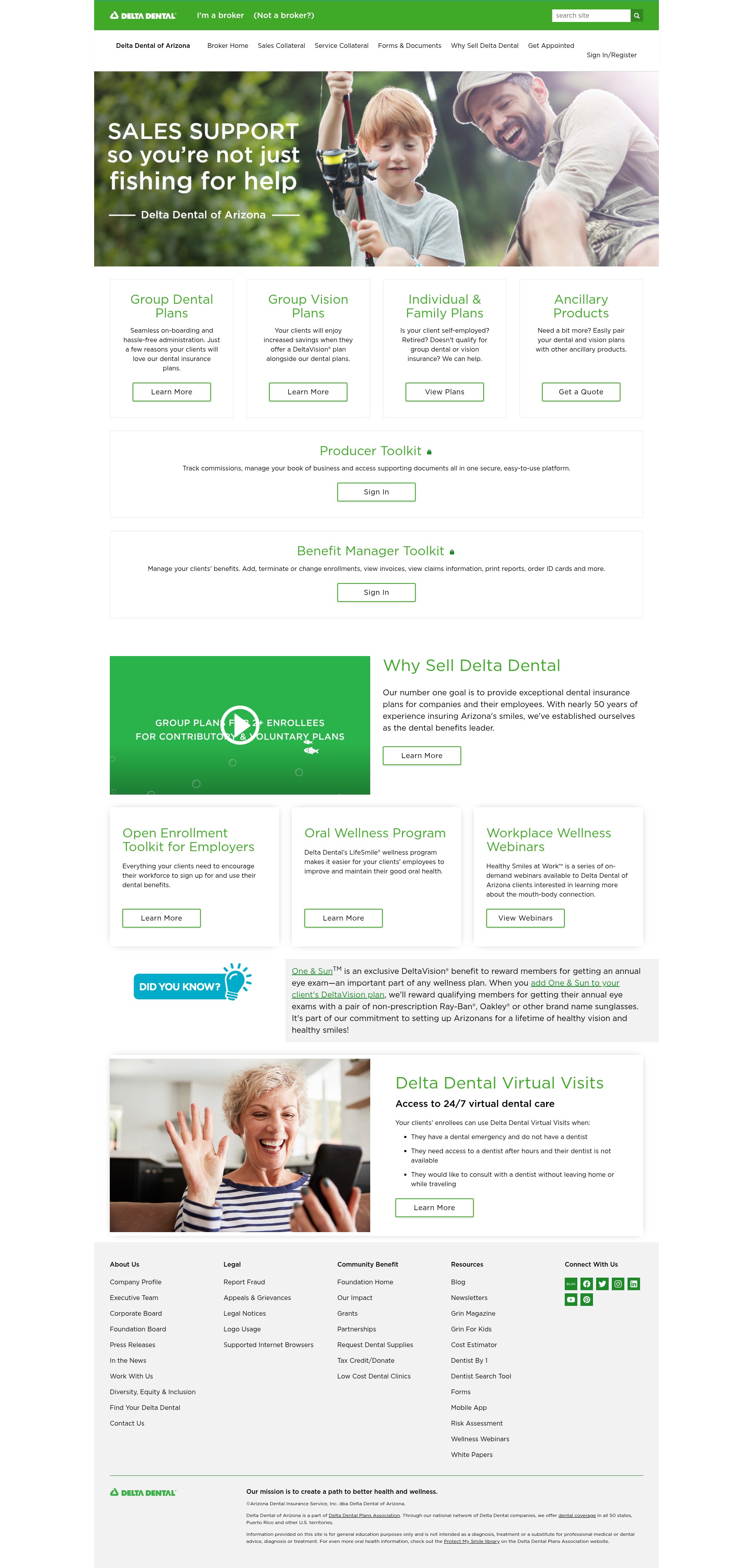 Screenshot of deltadentalaz.com