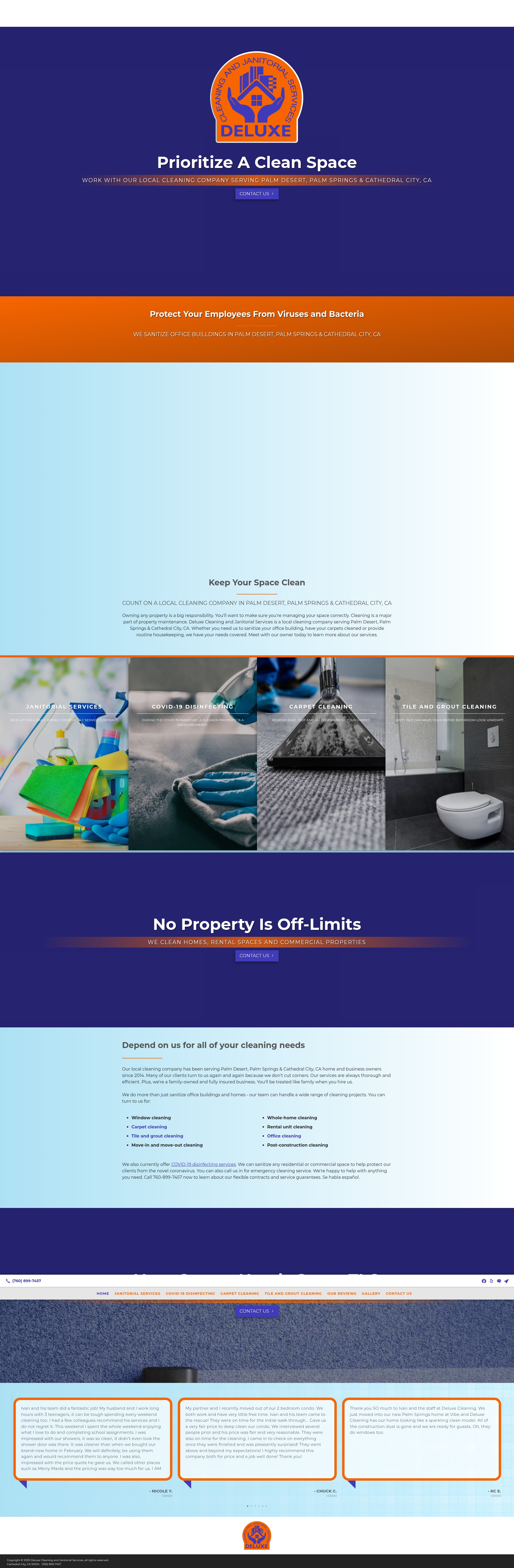 Screenshot of deluxecleaningandjanitorialservices.com