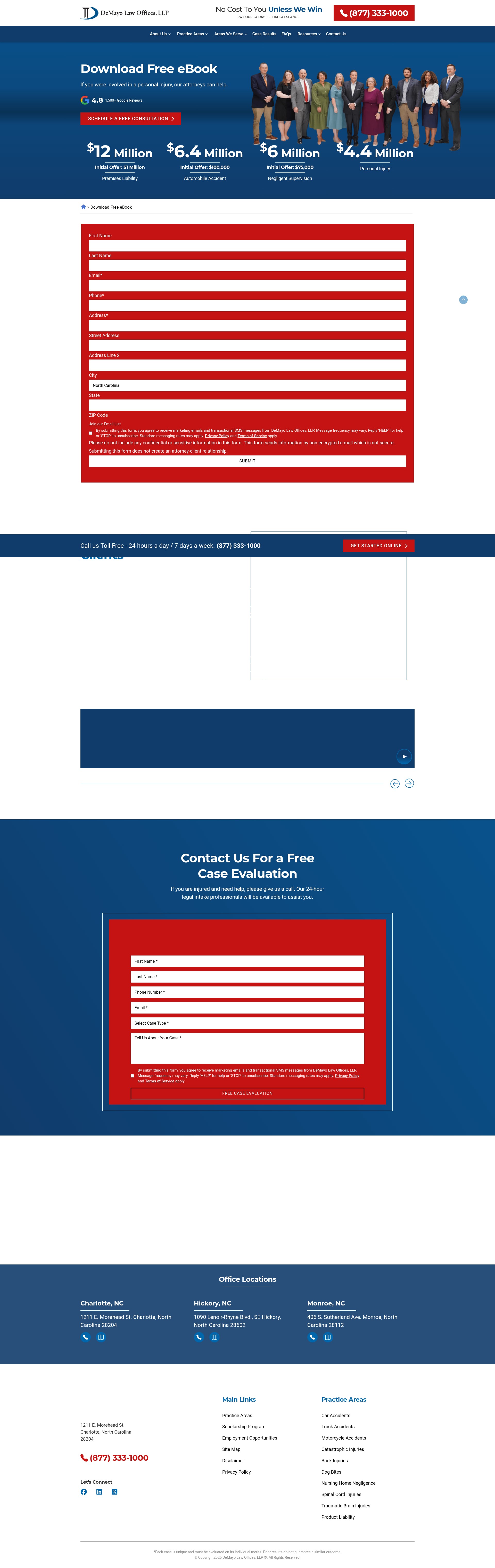 Screenshot of demayolaw.com