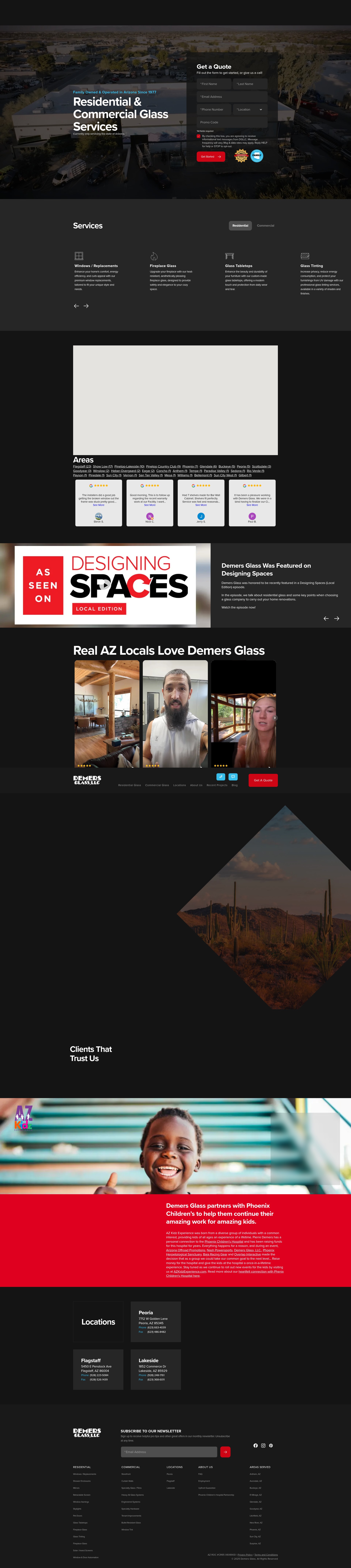Screenshot of demersglass.com