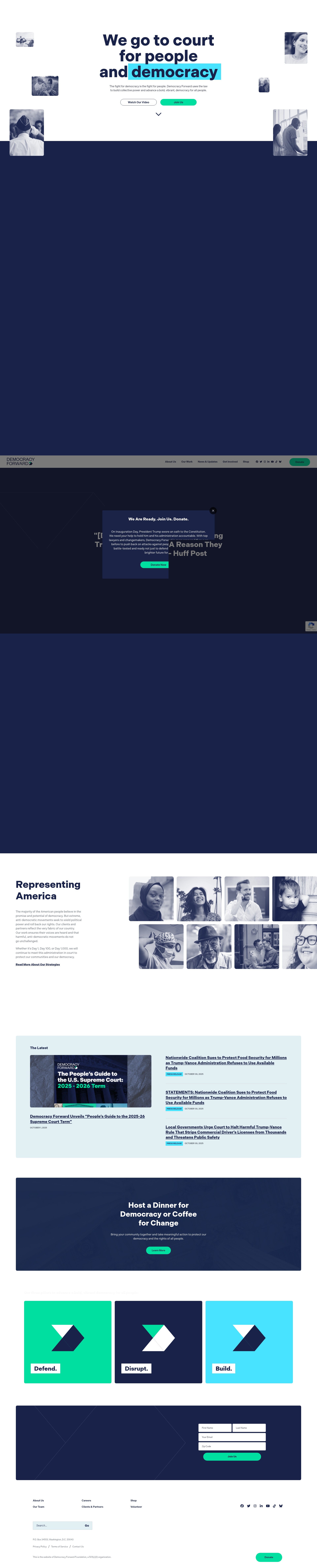 Screenshot of democracyforward.org